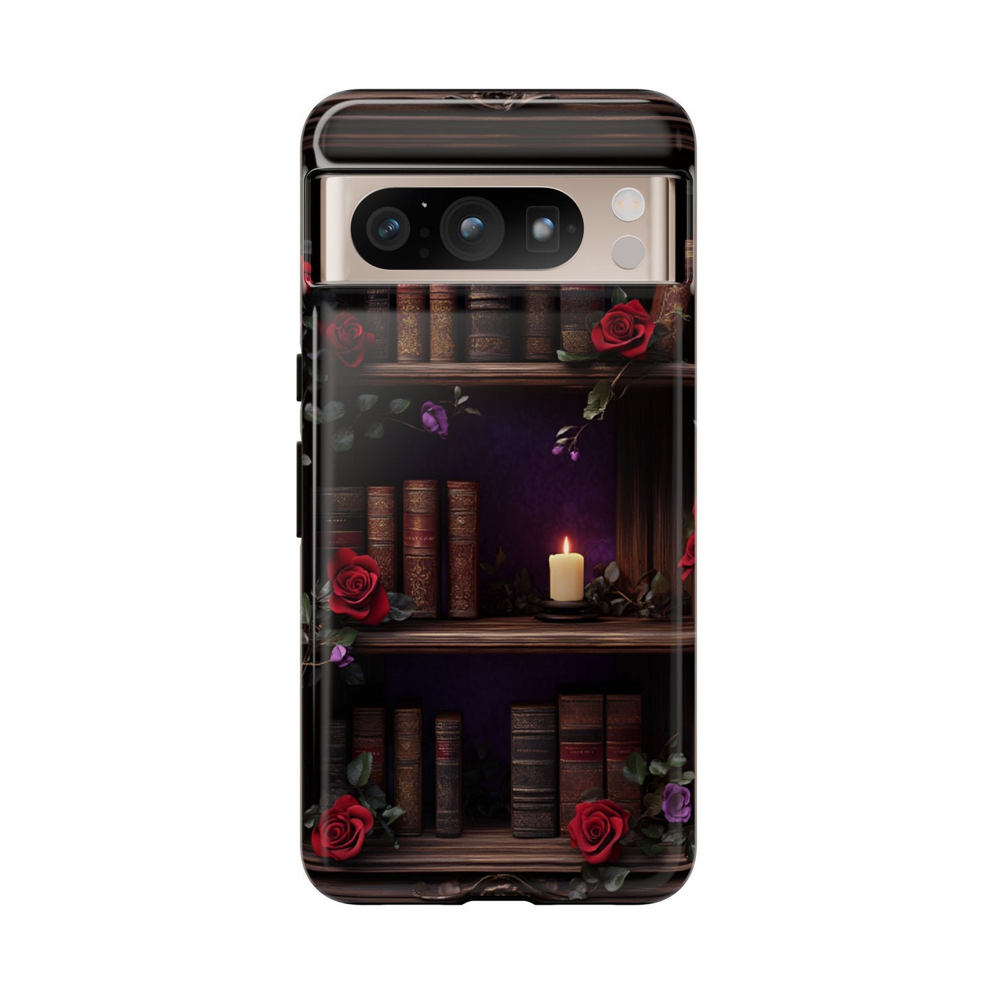 Vintage Books Phone Case - Goth Dark Academia Library Phone Cases for iPhone 16 15 14 13 12 11, Samsung Galaxy & Google Pixel
