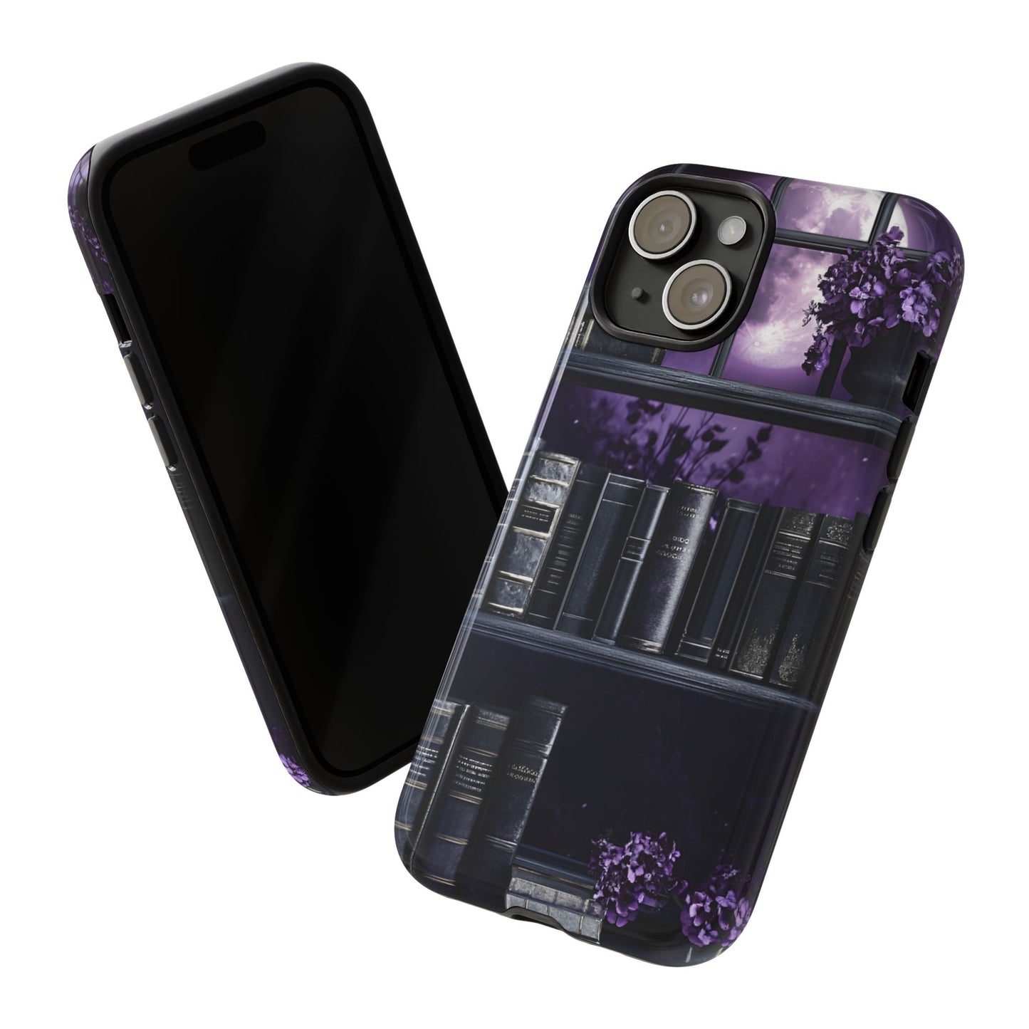Dark Academia Bookshelf Phone Case - Literature and Book Lover Phone Cases for iPhone 16 15 14 13 12 11, Samsung Galaxy & Google Pixel