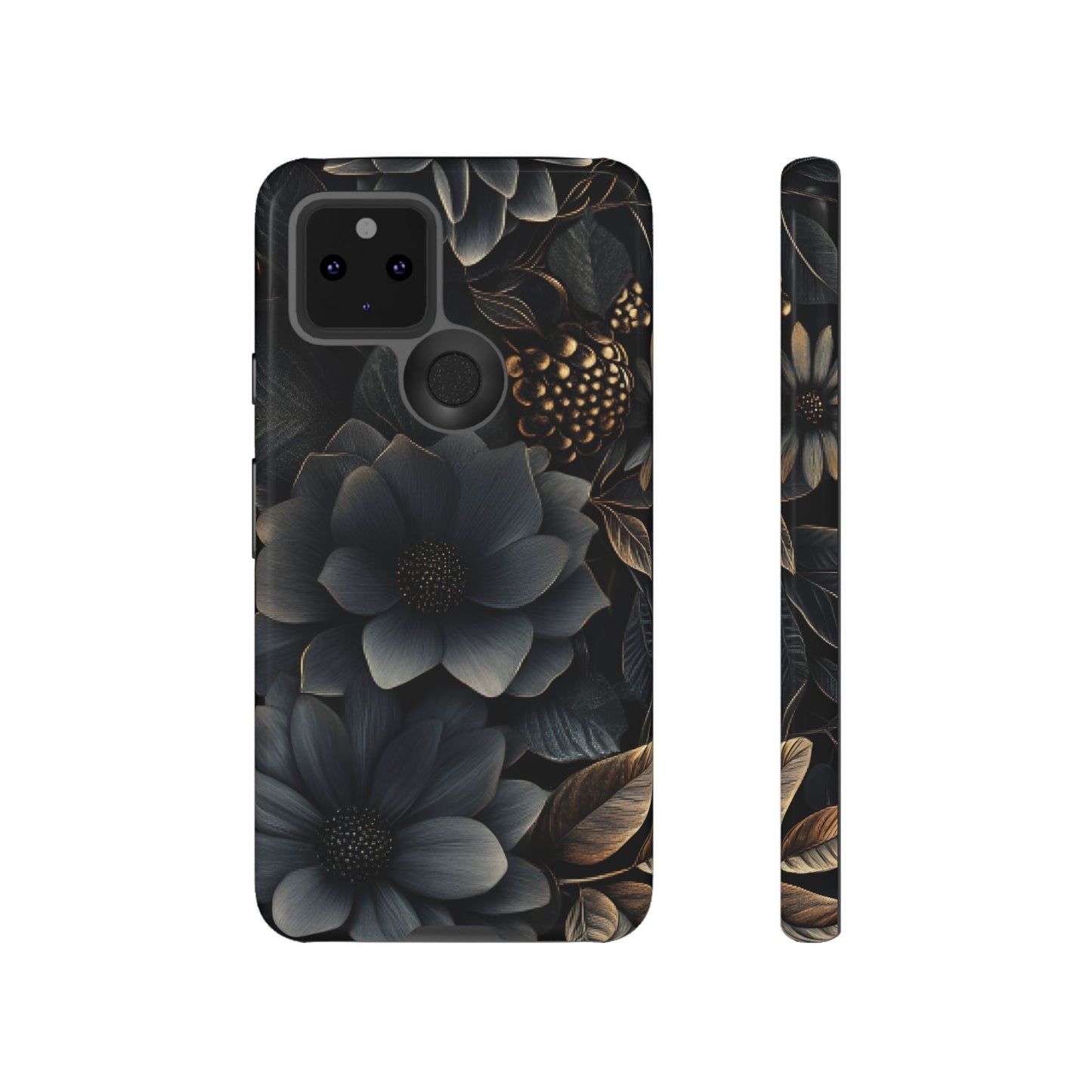 Dark Flower Phone Case for iPhone 16 15 14 13 12 11, Samsung Galaxy & Google Pixel