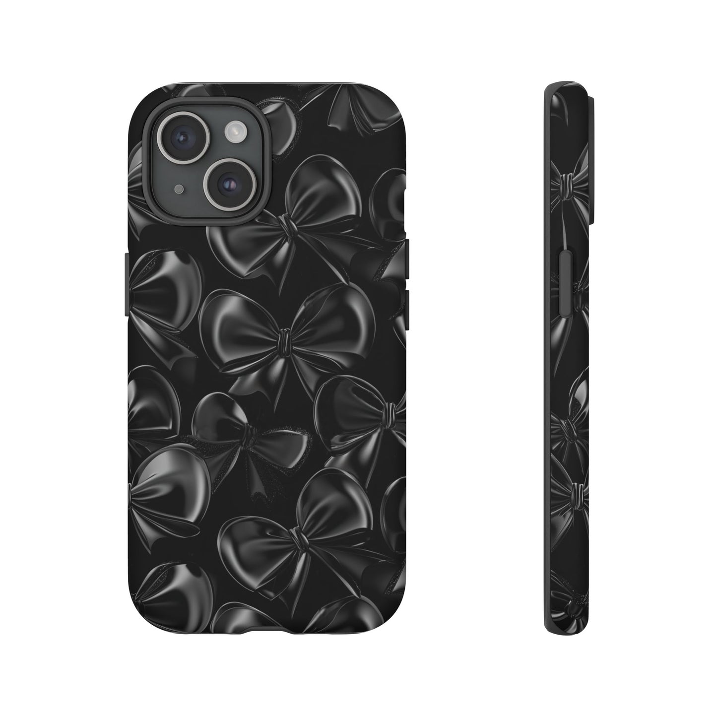 Black Bow Phone Case - Gothic Dark Coquette Phone Cover for iPhone 16 15 14 13 12 11, Samsung Galaxy & Google Pixel