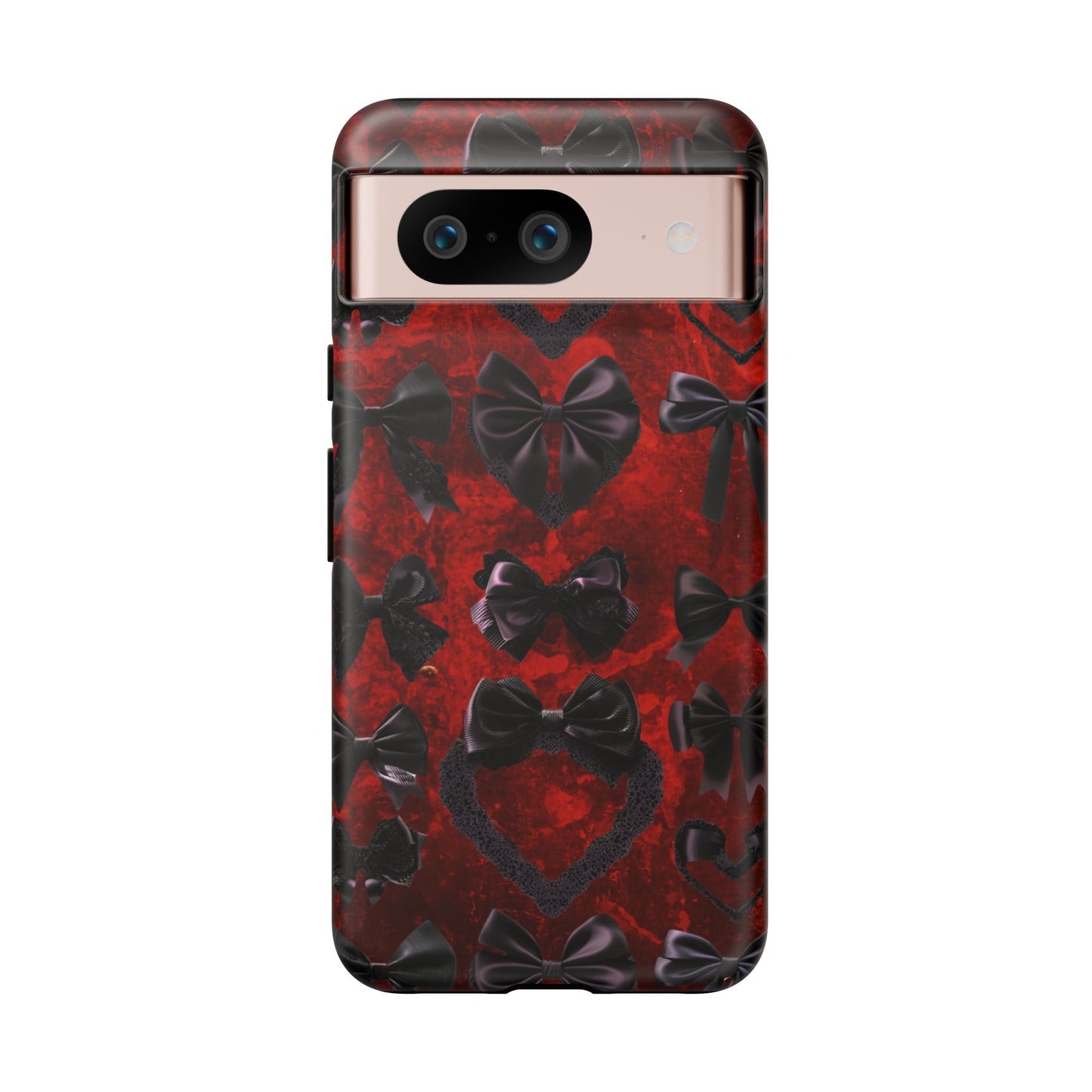 Black Coquette Phone Case- Gothic Bows for iPhone 16 15 14 13 12 11, Samsung Galaxy & Google Pixel