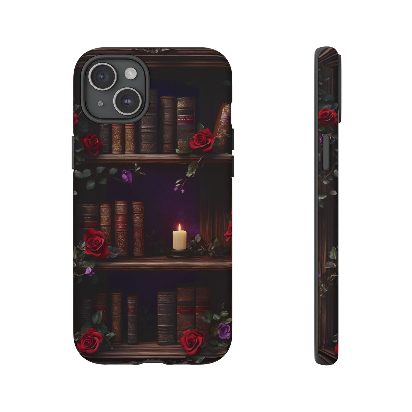 Vintage Books Phone Case - Goth Dark Academia Library Phone Cases for iPhone 16 15 14 13 12 11, Samsung Galaxy & Google Pixel