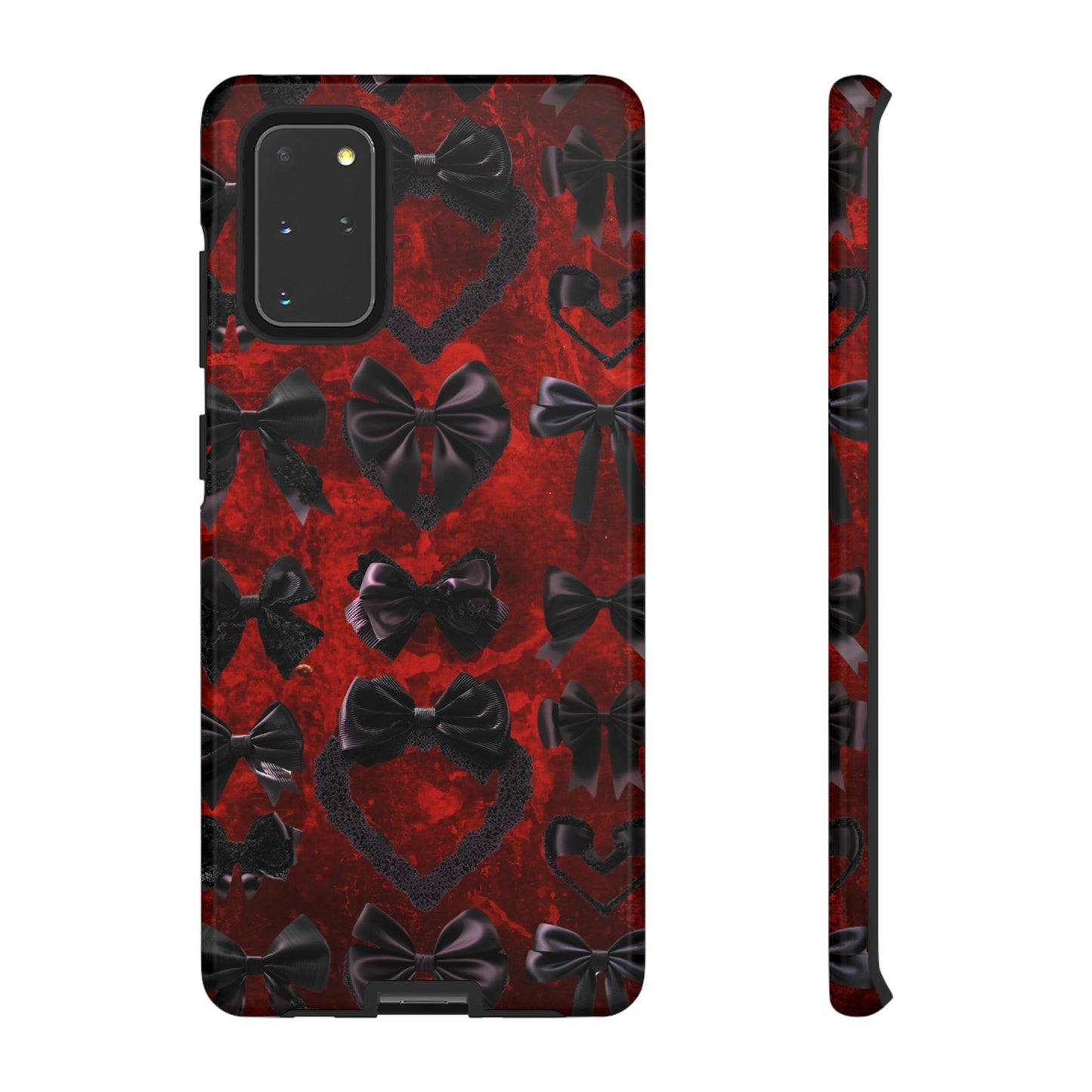Black Coquette Phone Case- Gothic Bows for iPhone 16 15 14 13 12 11, Samsung Galaxy & Google Pixel
