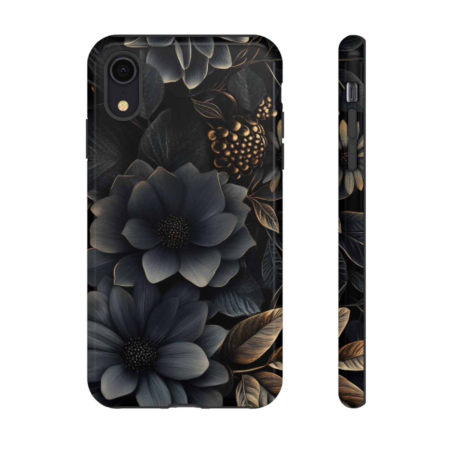 Dark Flower Phone Case - iPhone 16 15 14 13 12 11, Samsung Galaxy & Google Pixel Phone Covers - Boo and Bewear