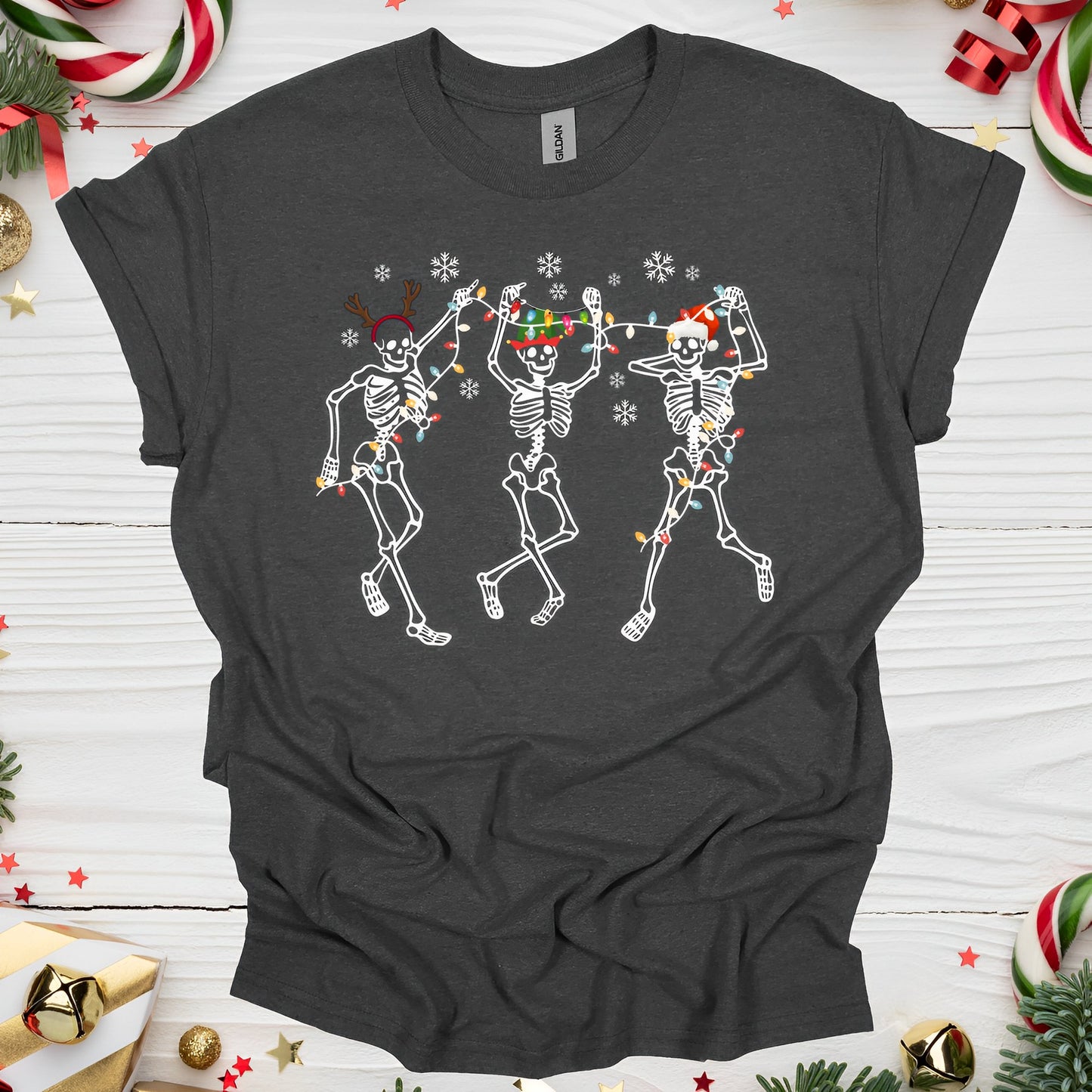 Christmas Dancing Skeleton T-Shirt - Boo and Bewear