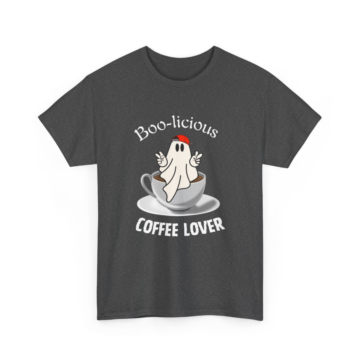 Coffee T-Shirt with Cute Ghost - BOO-licious Coffee Lover