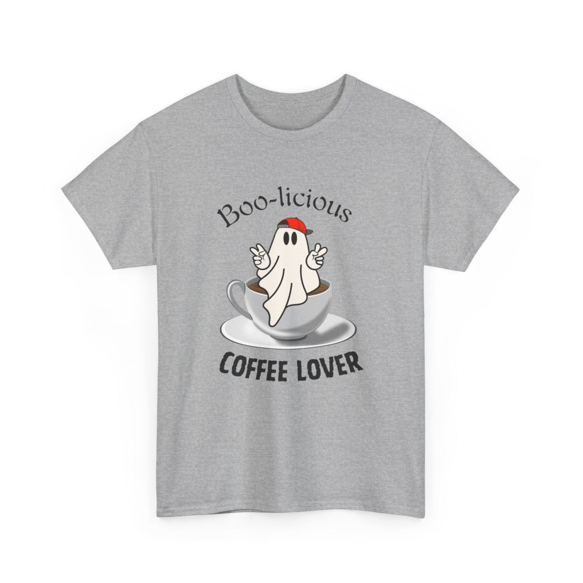 Coffee T-Shirt with Cute Ghost - BOO-licious Coffee Lover