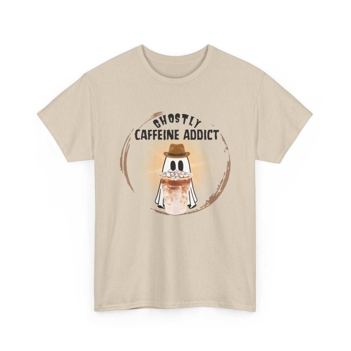 Cute Ghost T-Shirt for Coffee Lovers - Ghostly Caffeine Addict - Boo and Bewear