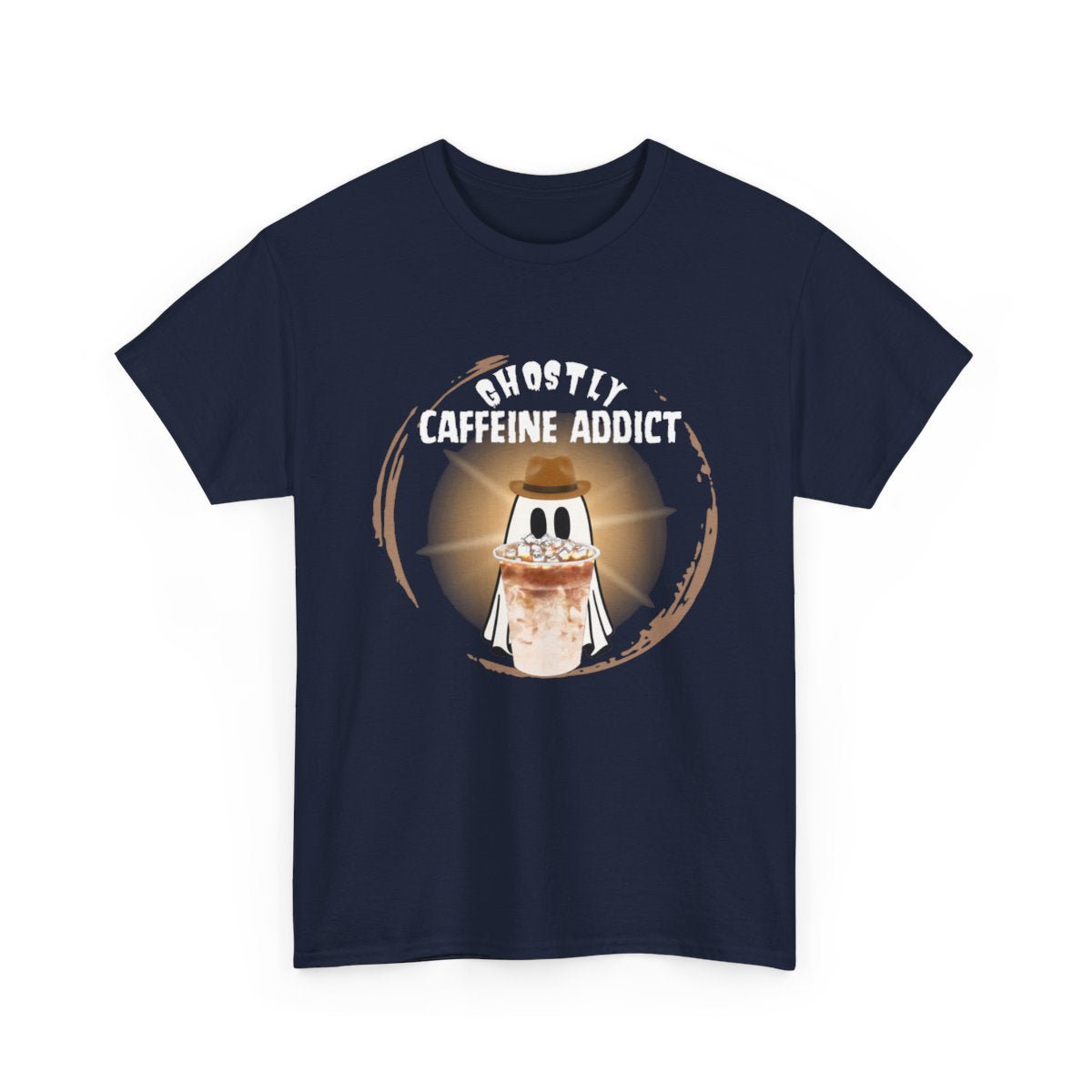 Cute Ghost T-Shirt for Coffee Lovers - Ghostly Caffeine Addict - Boo and Bewear