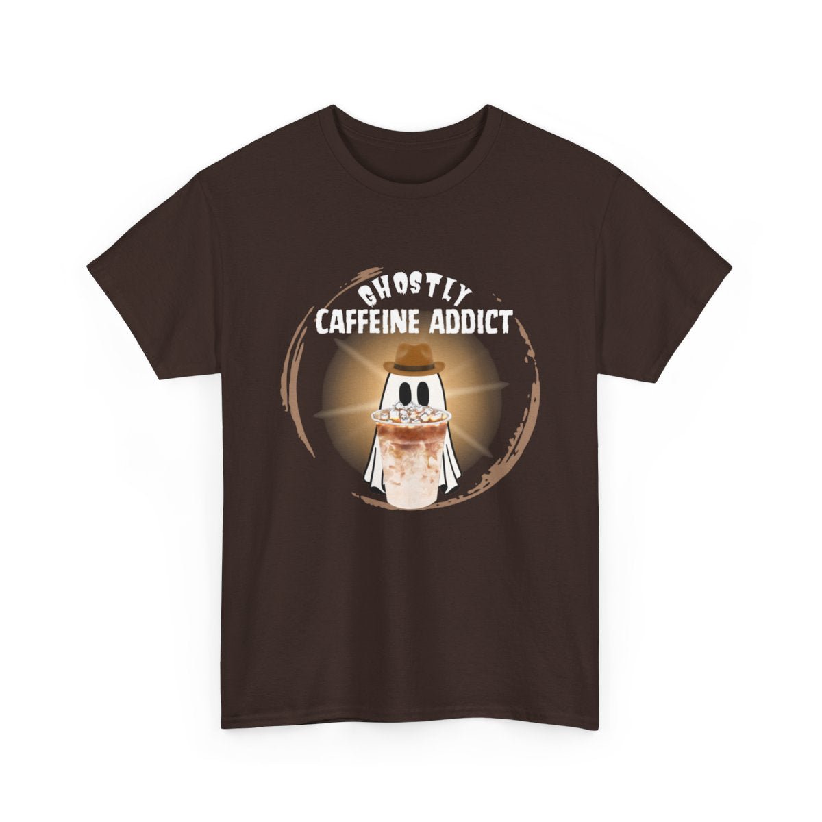 Cute Ghost T-Shirt for Coffee Lovers - Ghostly Caffeine Addict - Boo and Bewear