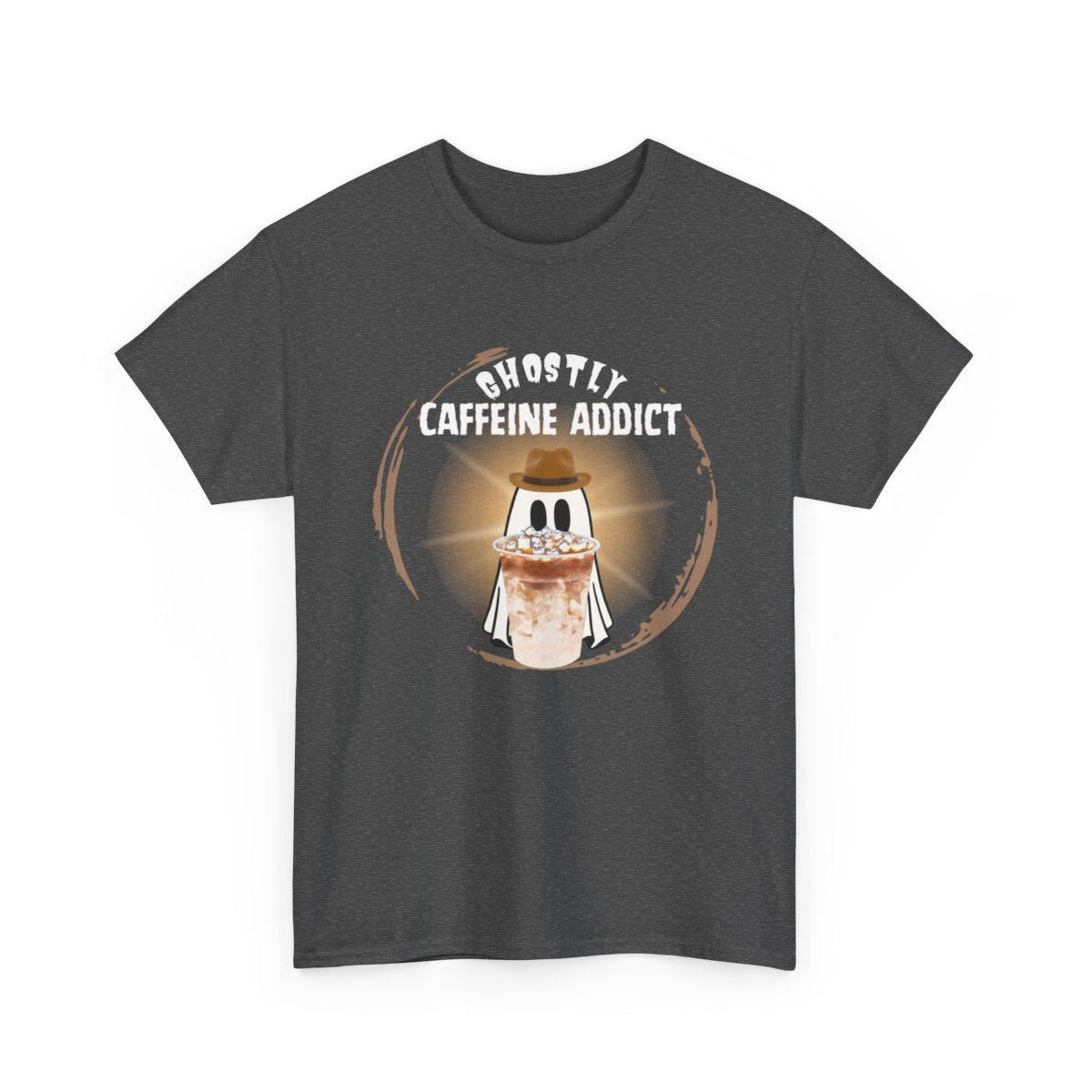 Cute Ghost T-Shirt for Coffee Lovers - Ghostly Caffeine Addict - Boo and Bewear