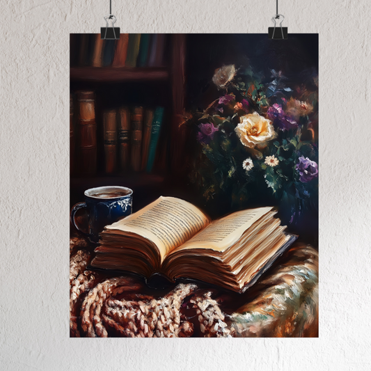 Vintage Book Wall Art - Moody Dark Academia Decor - Bookish Wall Art - Gift for Book Lovers
