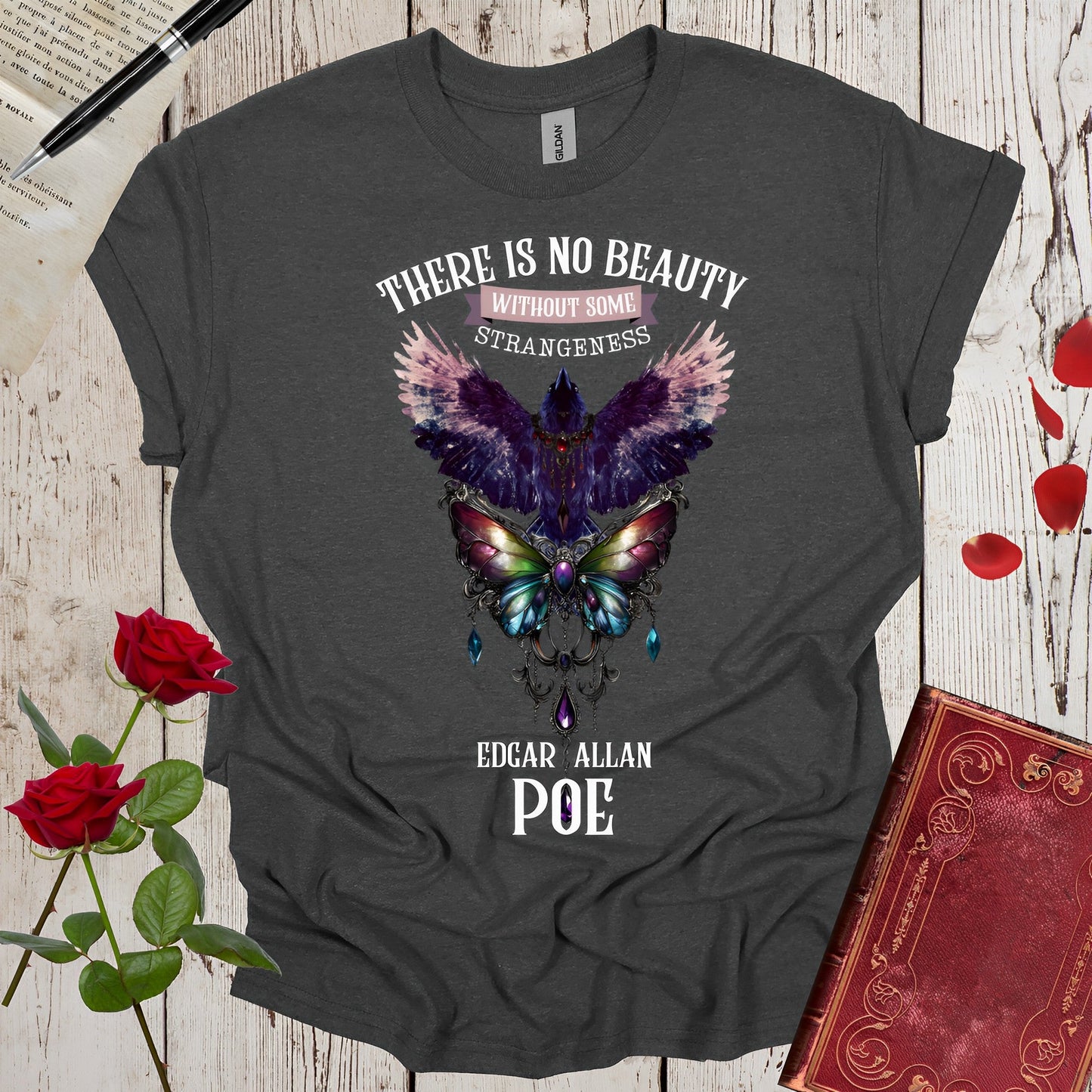 Edgar Allan Poe T-Shirt - Gothic Dark Academia Bookish Shirt - Boo and Bewear