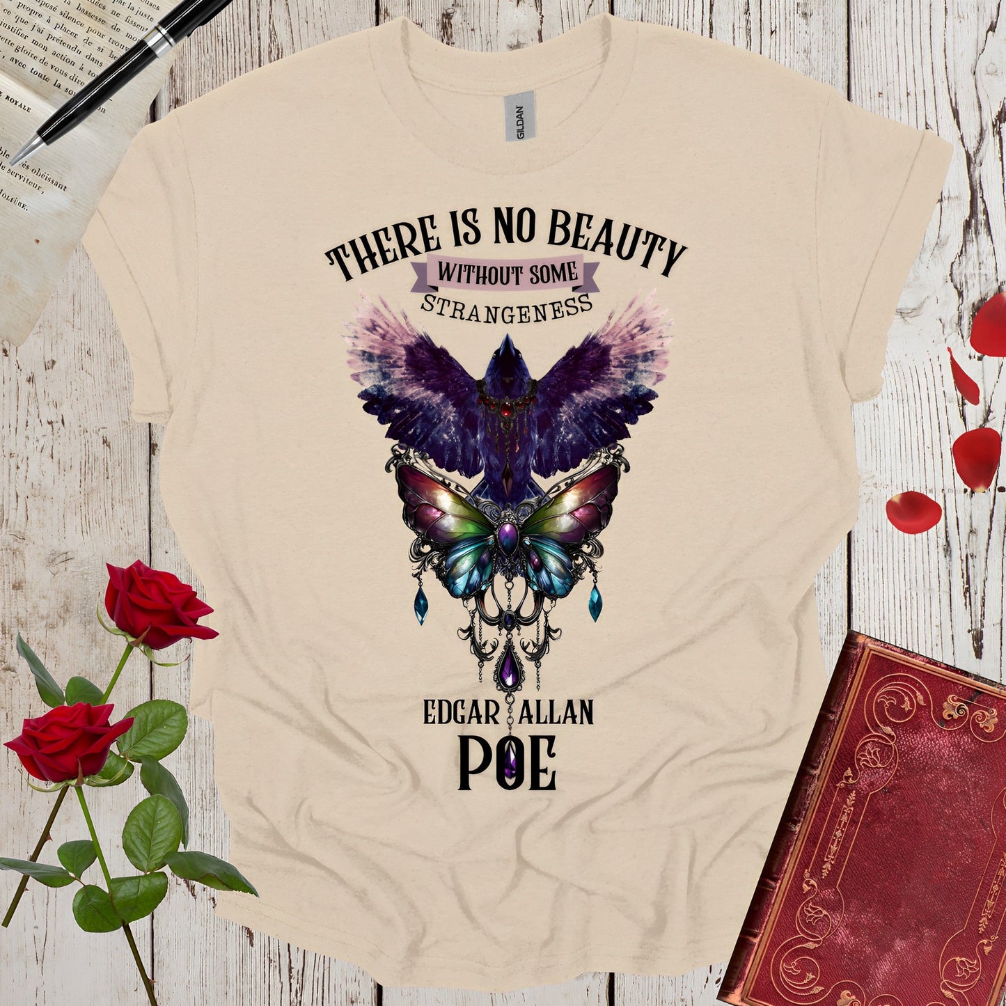 Edgar Allan Poe T-Shirt - Gothic Dark Academia Bookish Shirt - Boo and Bewear