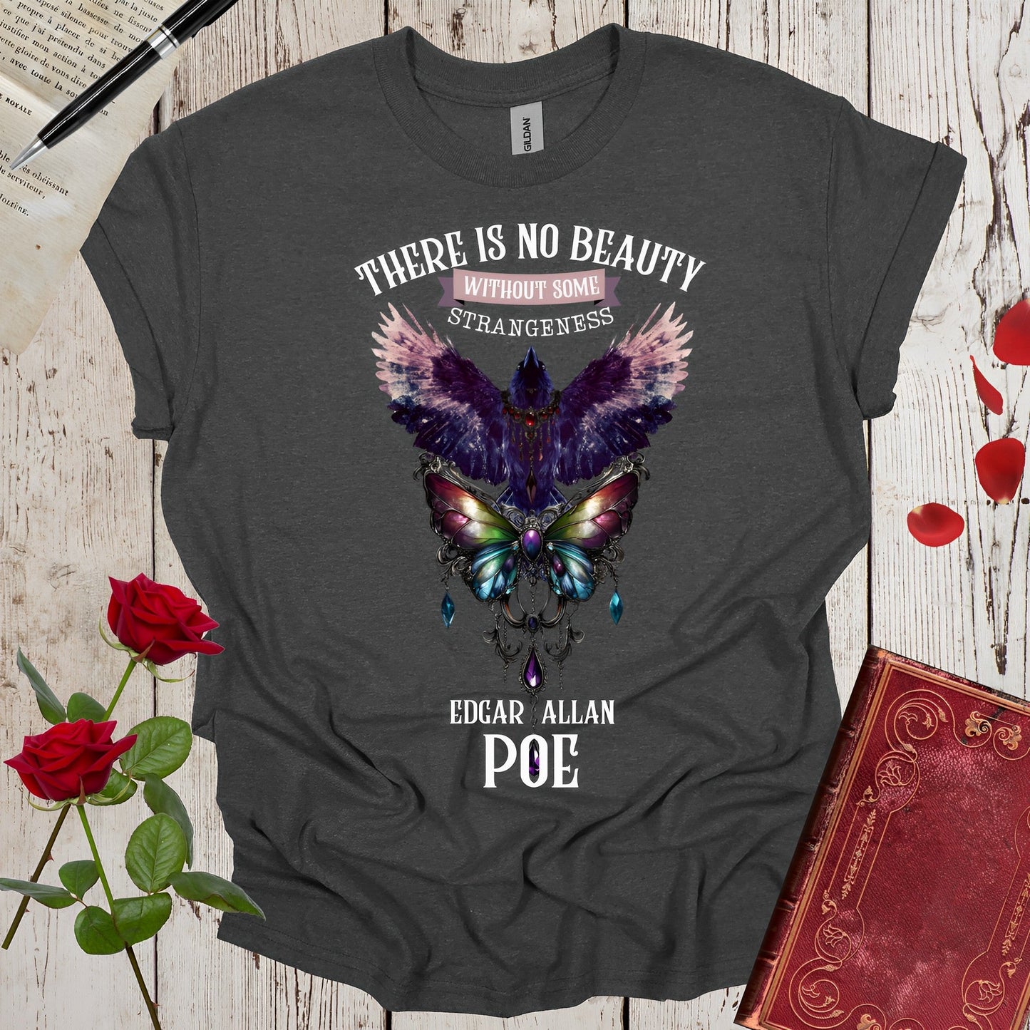 Edgar Allan Poe T-Shirt - Gothic Dark Academia Bookish Shirt - Boo and Bewear