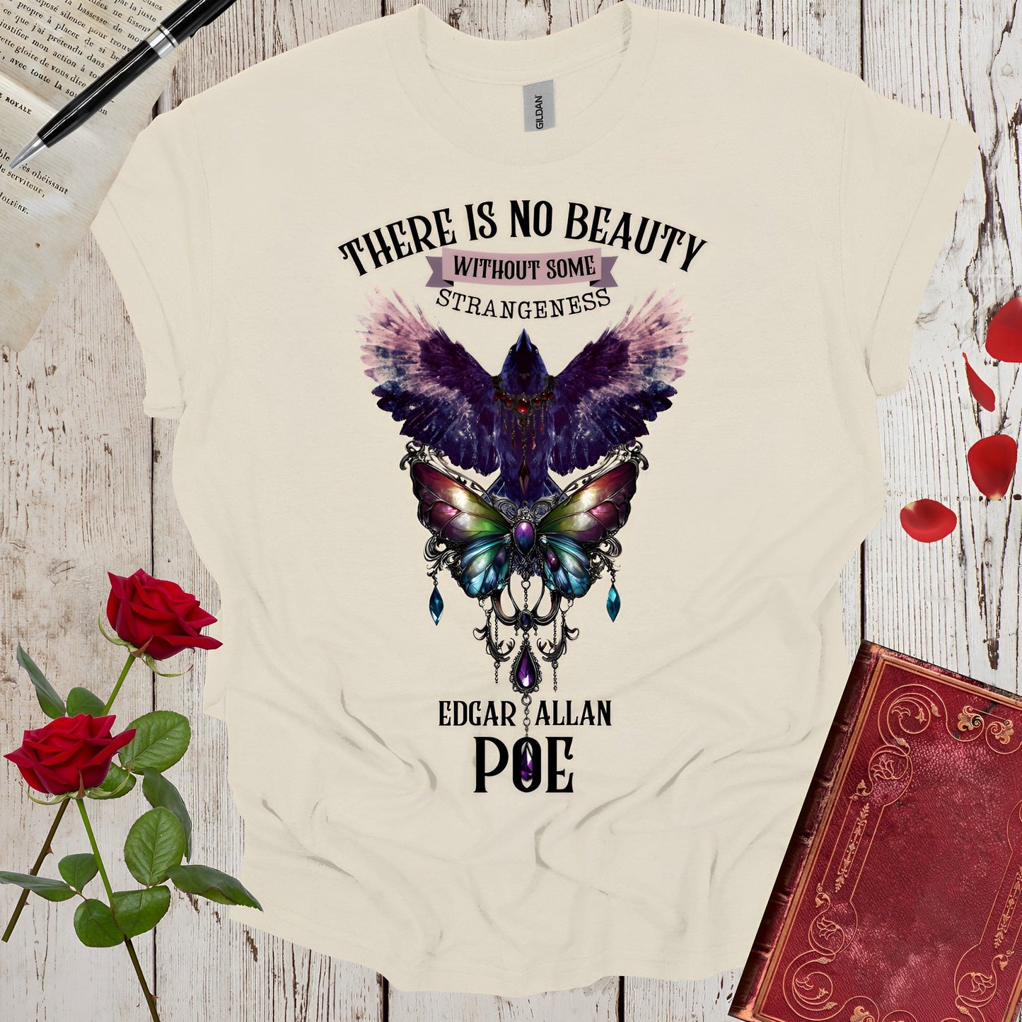Edgar Allan Poe T-Shirt - Gothic Dark Academia Bookish Shirt - Boo and Bewear