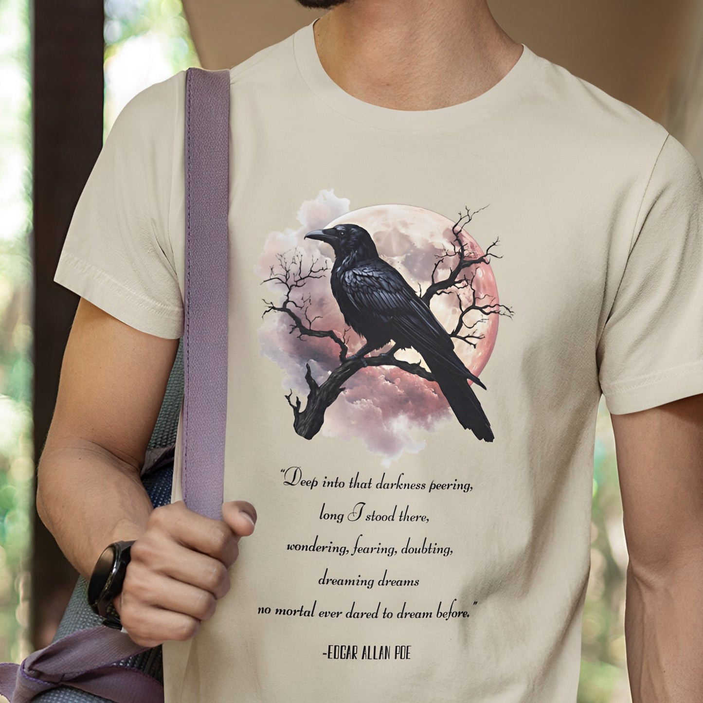 Edgar Allan Poe T-Shirt with The Raven Quote - Boo and Bewear