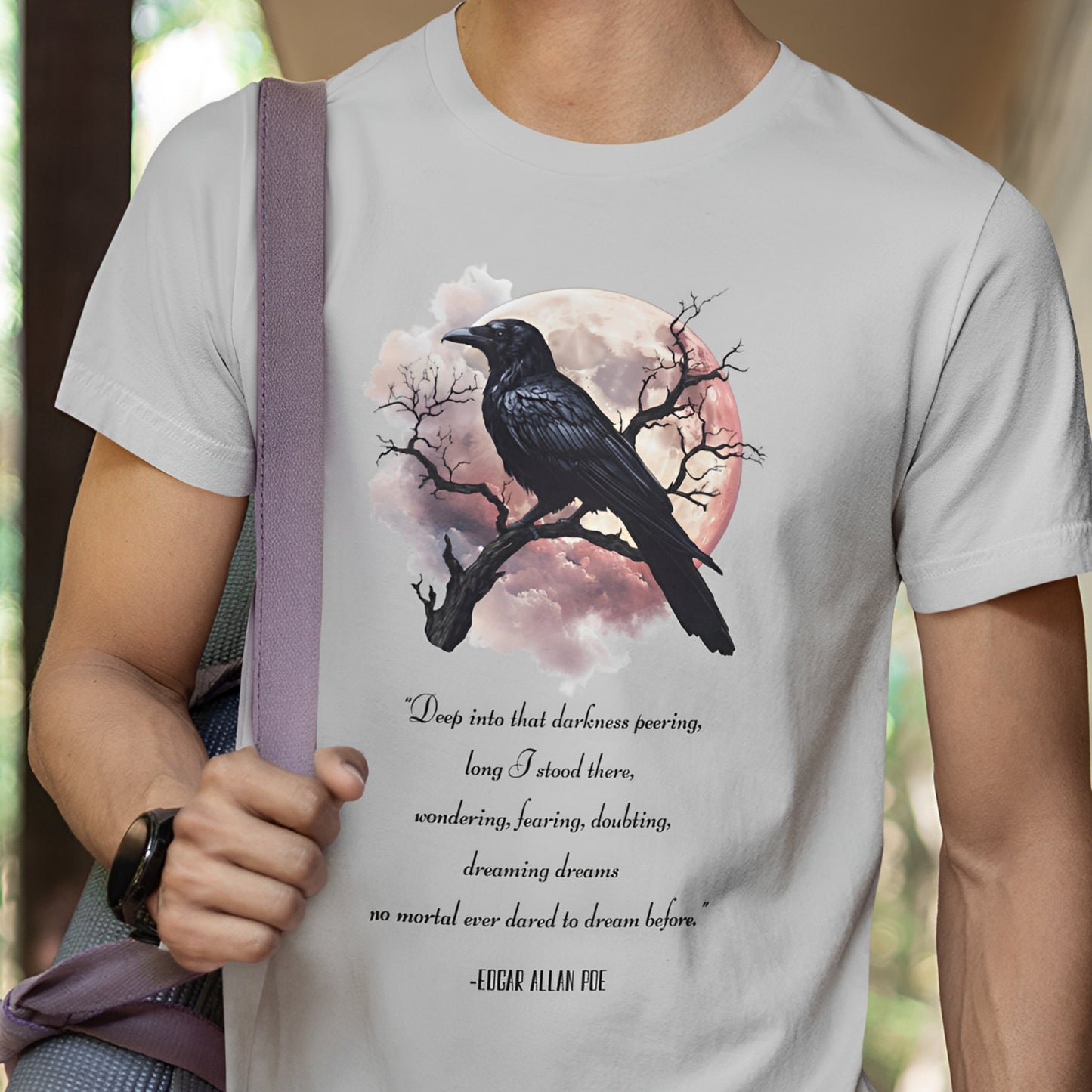 Edgar Allan Poe T-Shirt with The Raven Quote - Boo and Bewear