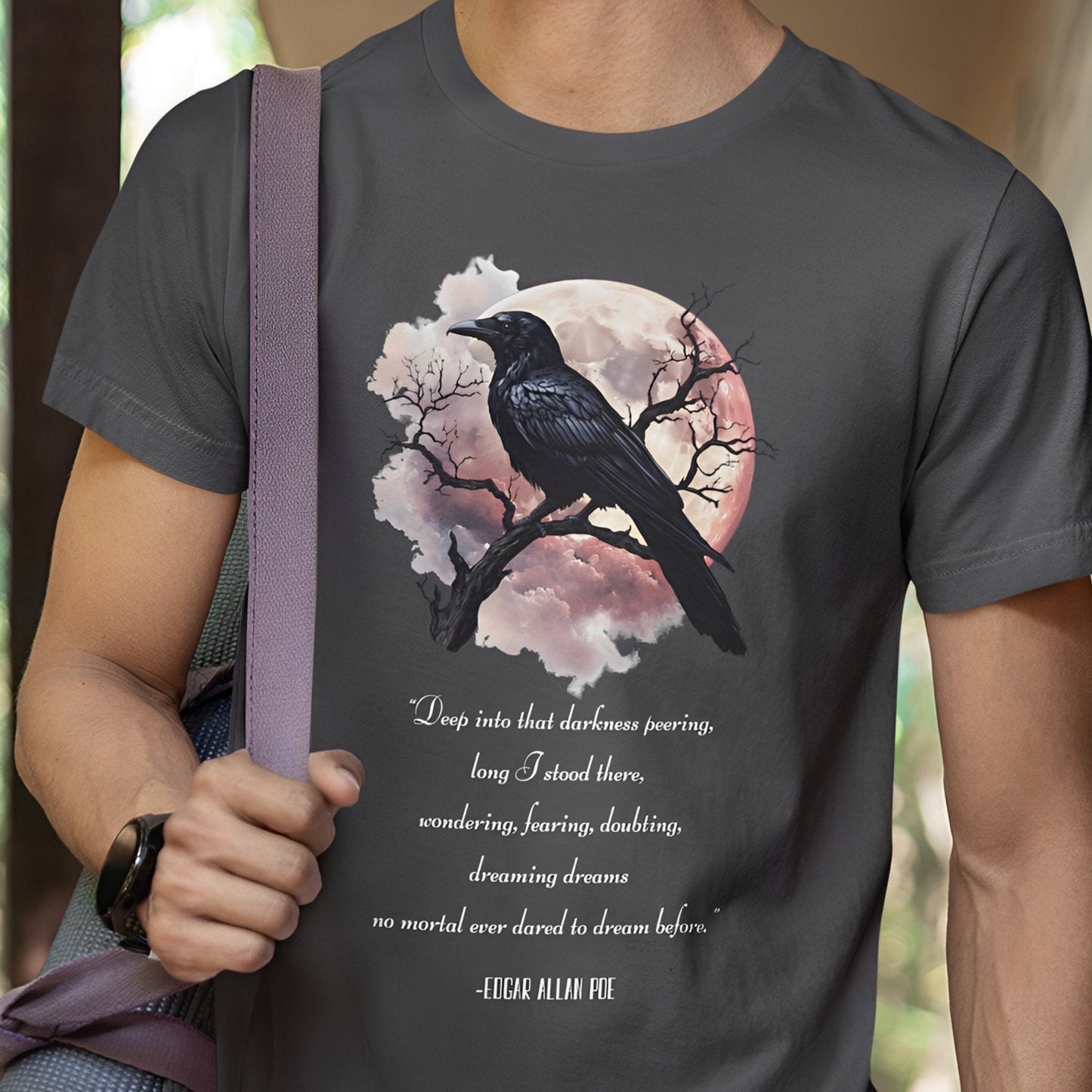 Edgar Allan Poe T-Shirt with The Raven Quote - Boo and Bewear