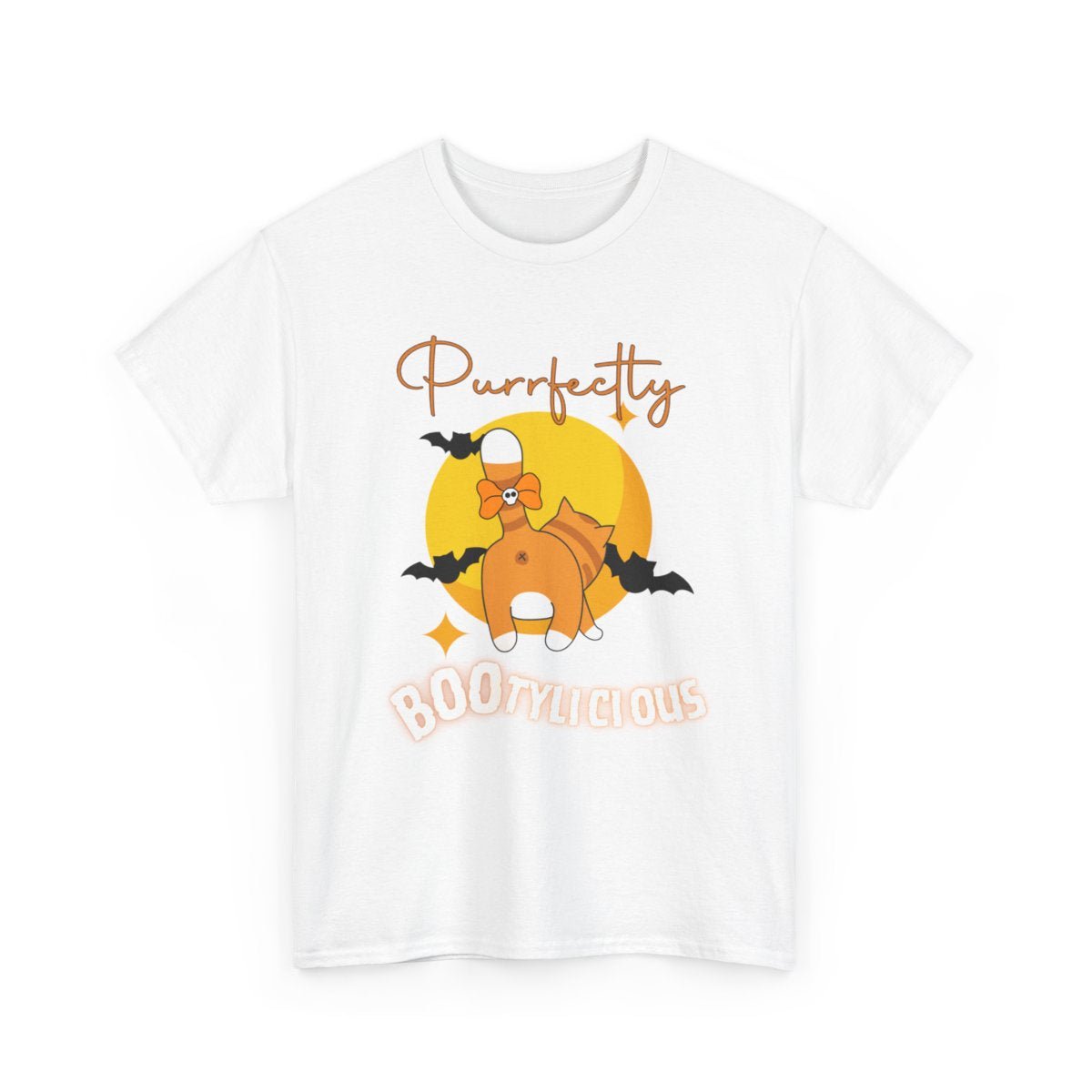 Funny and Cute Halloween Cat T-Shirt - Purrfectly Bootylicious - Boo and Bewear