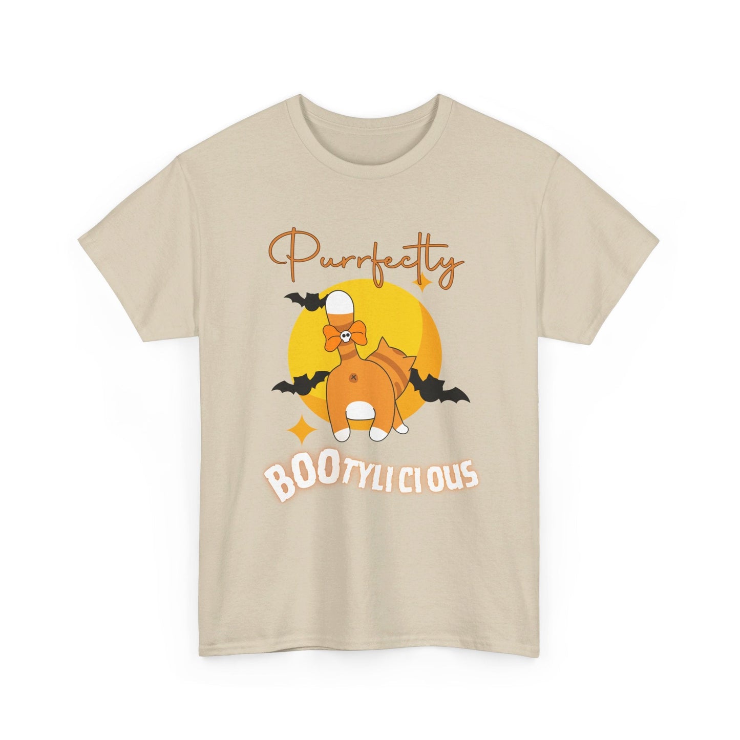 Funny and Cute Halloween Cat T-Shirt - Purrfectly Bootylicious - Boo and Bewear