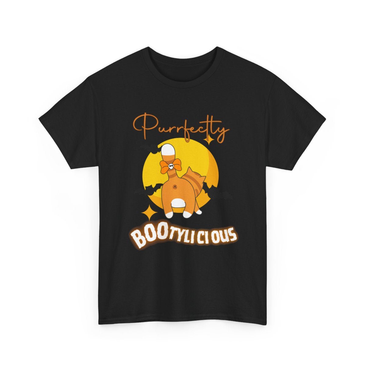 Funny and Cute Halloween Cat T-Shirt - Purrfectly Bootylicious - Boo and Bewear