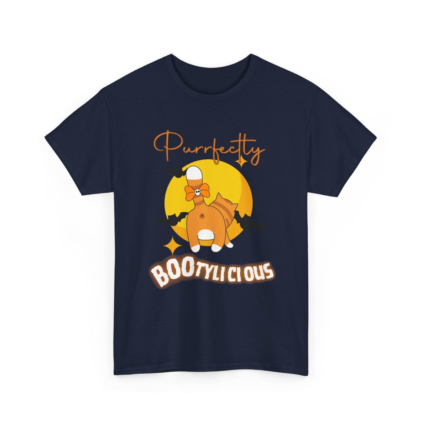 Funny and Cute Halloween Cat T-Shirt - Purrfectly Bootylicious - Boo and Bewear