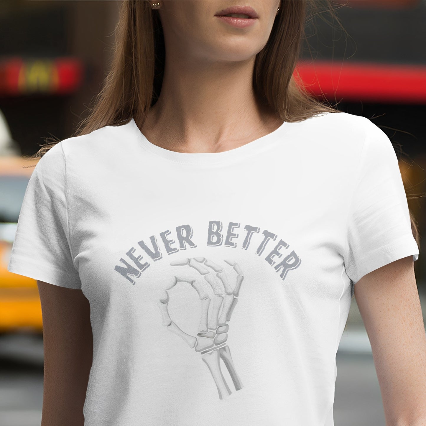 Funny Skeleton T-Shirt - Never Better - Boo and Bewear