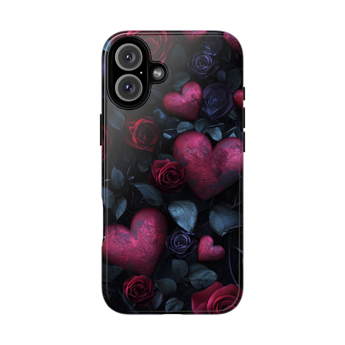 Hearts and Roses Phone Case - Gothic Valentine Phone Cases for iPhone 16 15 14 13 12 11, Samsung Galaxy & Google Pixel