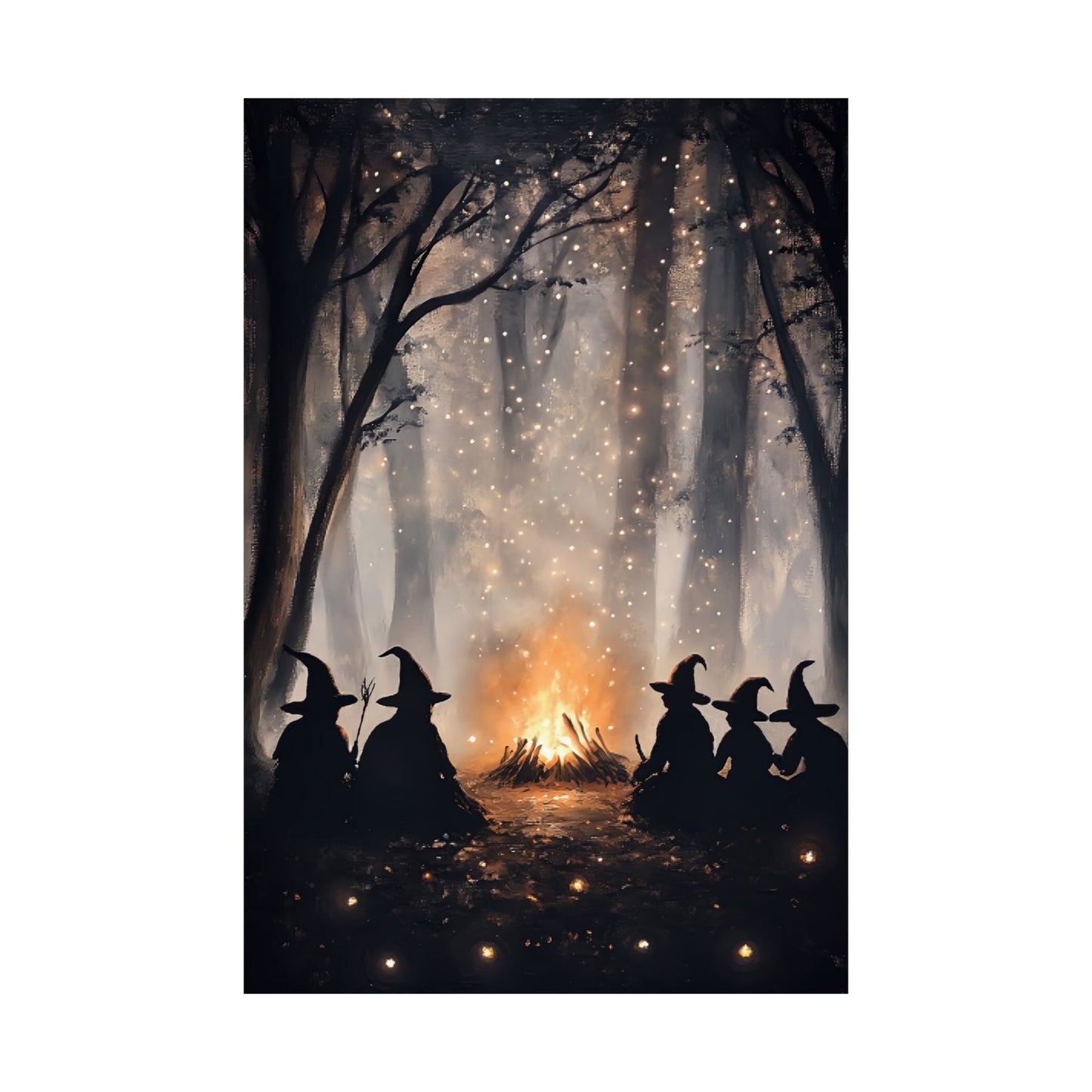 Magical Witch Painting - Witchy Wall Art Print - Whimsigoth Halloween Poster
