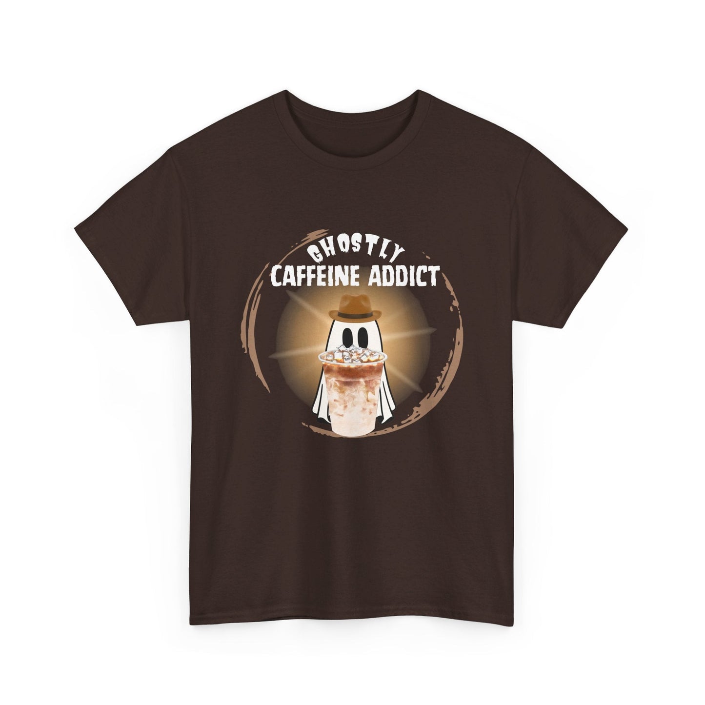 Cute Ghost T-Shirt for Coffee Lovers - Ghostly Caffeine Addict - Boo and Bewear