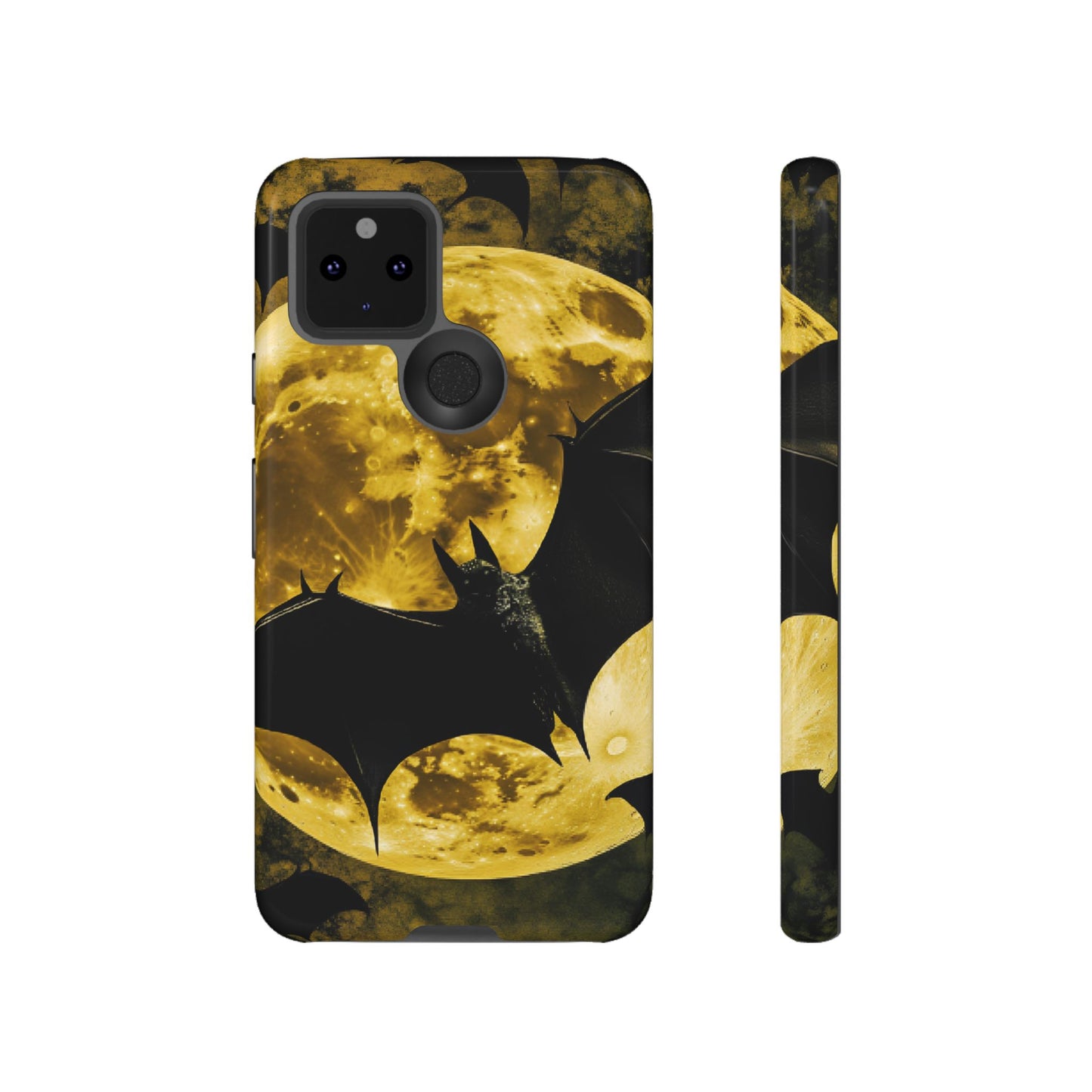 Gothic Bat and Moon Phone Case - Spooky Halloween Phone Cases - iPhone 16 15 14 13 12 11, Samsung Galaxy & Google Pixel Phone Covers