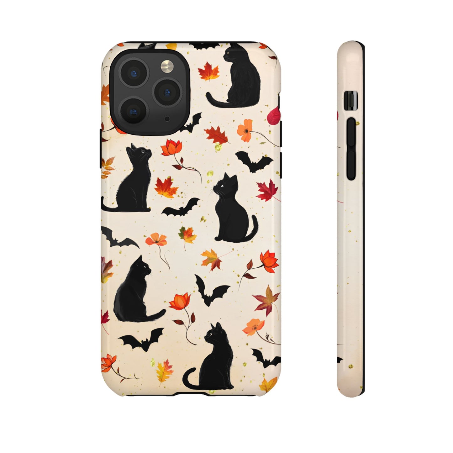 Cute Black Cats Halloween Phone Case - Aesthetic Fall Phone Cases - iPhone 16 15 14 13 12 11, Samsung Galaxy & Google Pixel Phone Covers