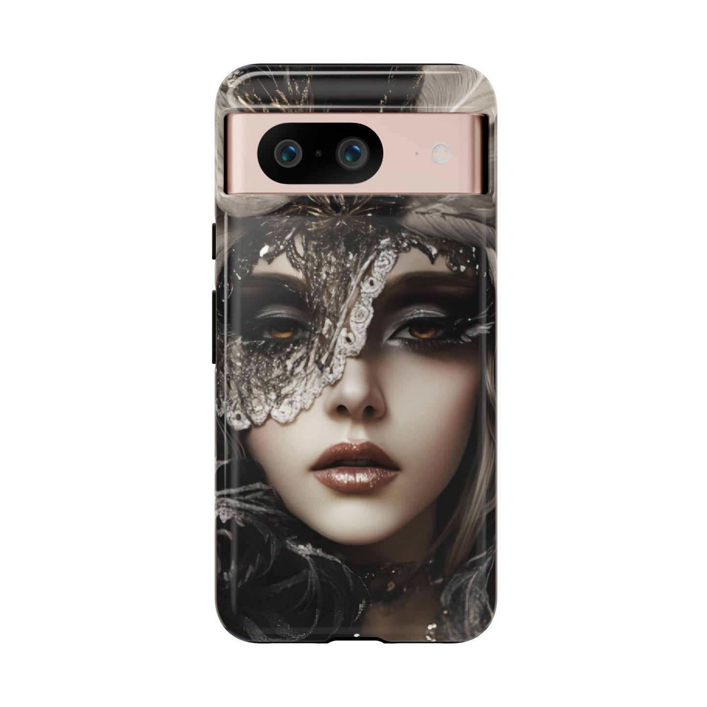 Goth Phone Case with Aesthetic Woman for iPhone 16 15 14 13 12 11, Samsung Galaxy & Google Pixel