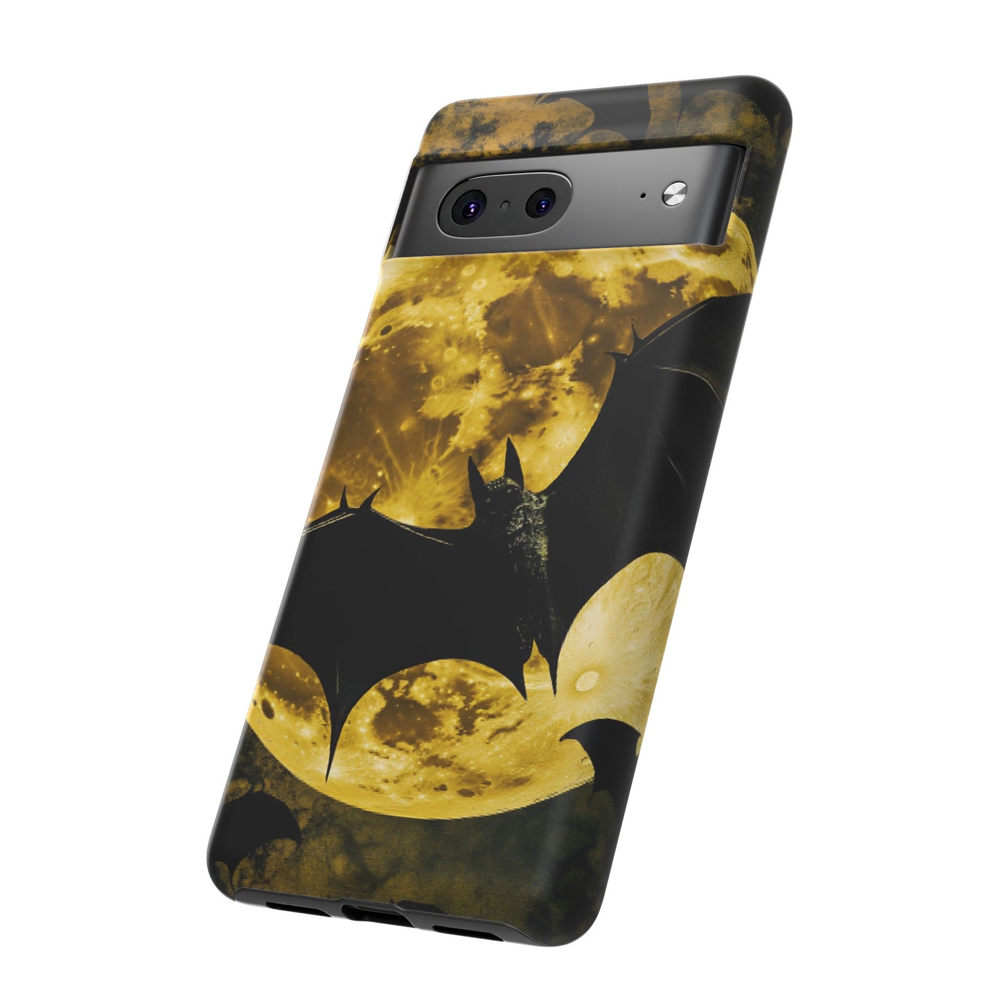 Gothic Bat and Moon Phone Case - Spooky Halloween Phone Cases - iPhone 16 15 14 13 12 11, Samsung Galaxy & Google Pixel Phone Covers