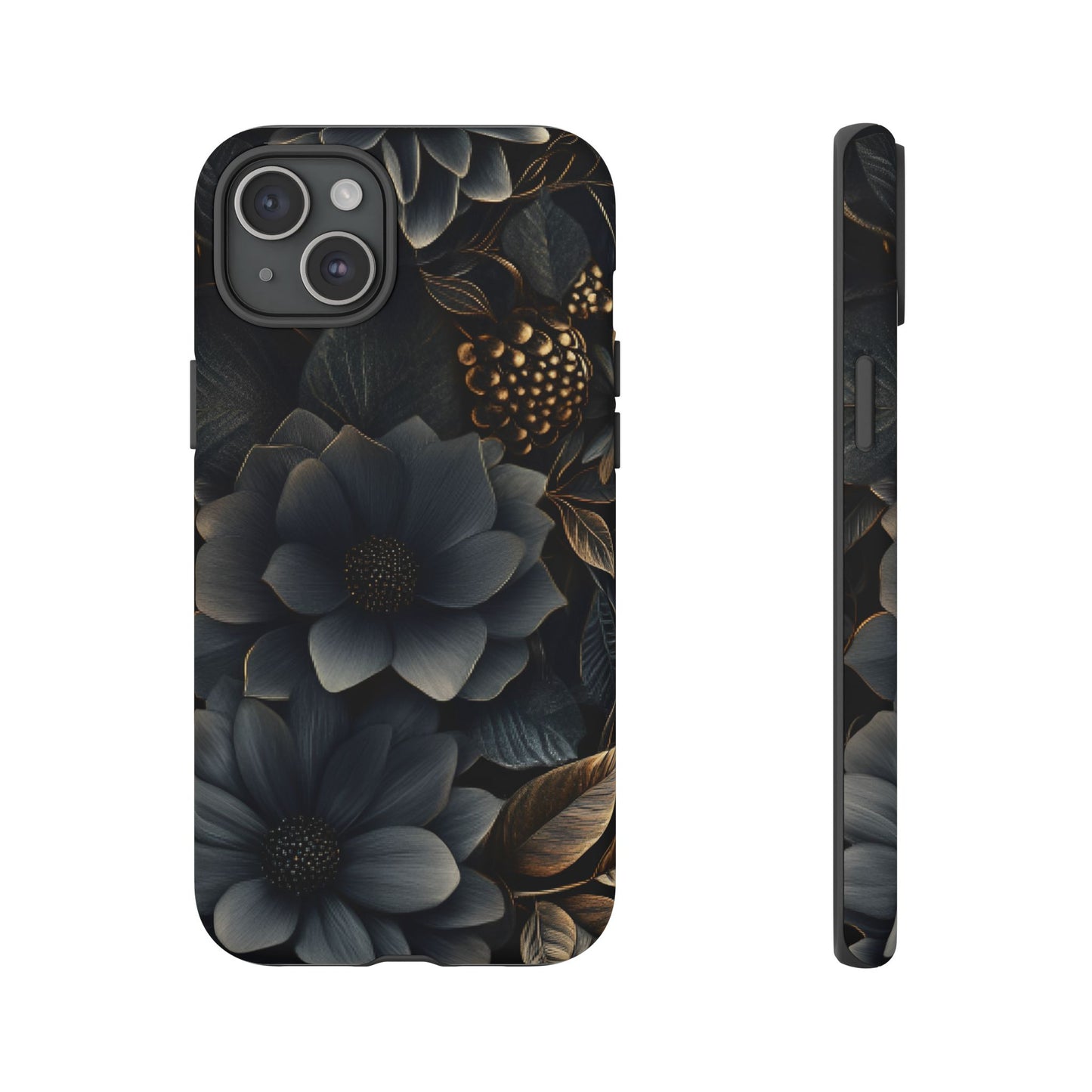 Dark Flower Phone Case - iPhone 16 15 14 13 12 11, Samsung Galaxy & Google Pixel Phone Covers