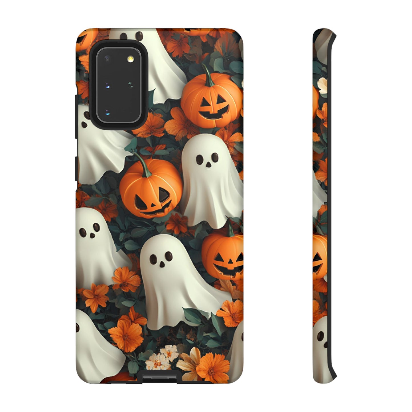 Halloween Ghosts and Pumpkins Phone Case - Spooky and Cute Phone Cases for iPhone 16 15 14 13 12 11, Samsung Galaxy & Google Pixel Phone Covers