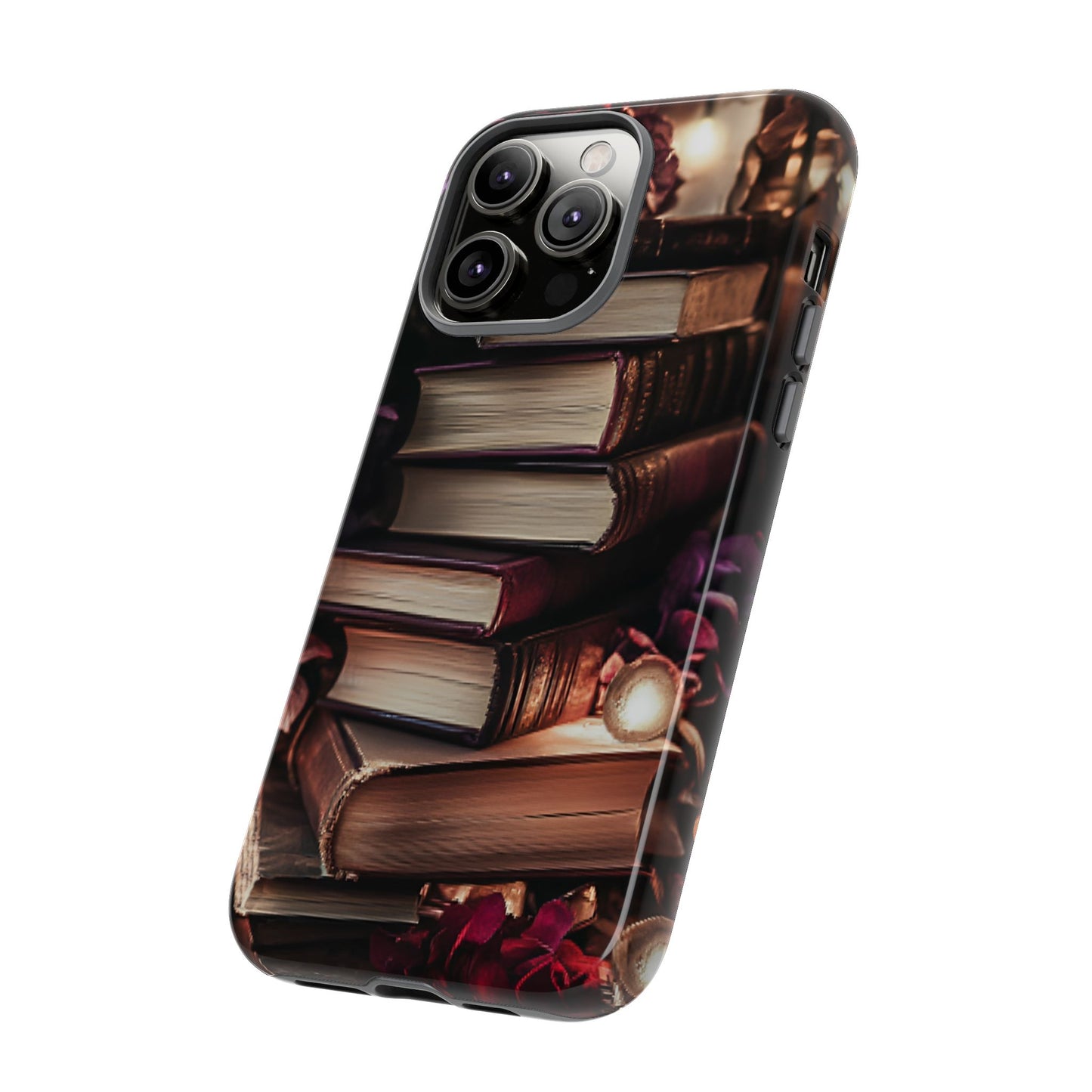 Book Lover Phone Case - Vintage Dark Academia Books - iPhone 16 15 14 13 12 11, Samsung Galaxy & Google Pixel Phone Covers