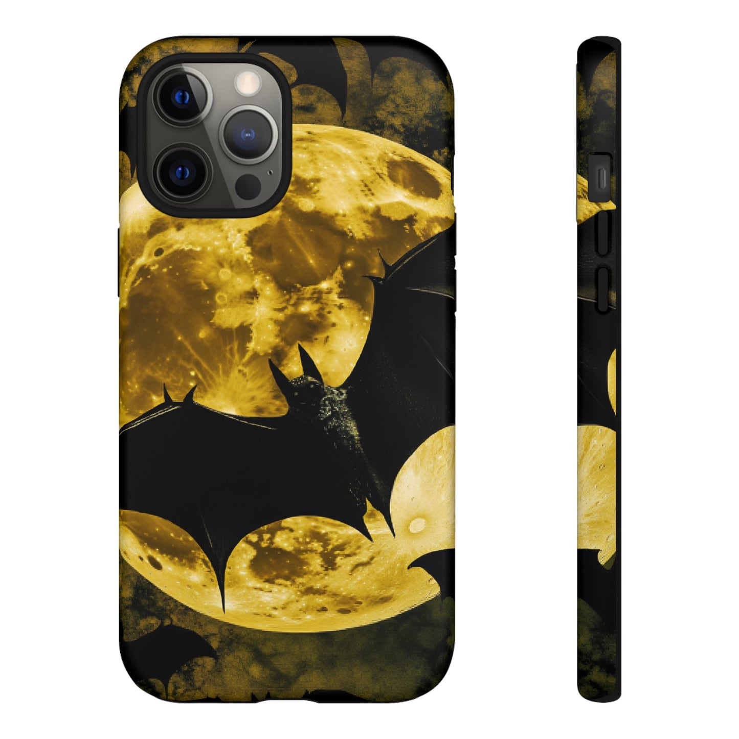 Gothic Bat and Moon Phone Case - Spooky Halloween Phone Cases - iPhone 16 15 14 13 12 11, Samsung Galaxy & Google Pixel Phone Covers