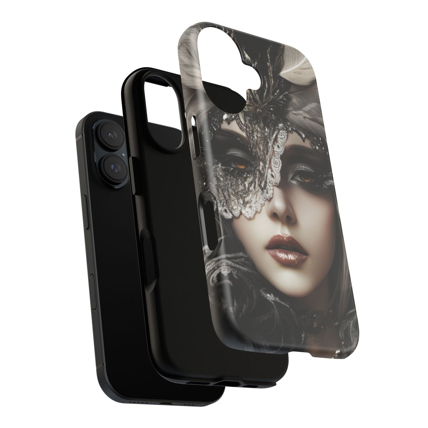 Goth Phone Case with Aesthetic Woman for iPhone 16 15 14 13 12 11, Samsung Galaxy & Google Pixel