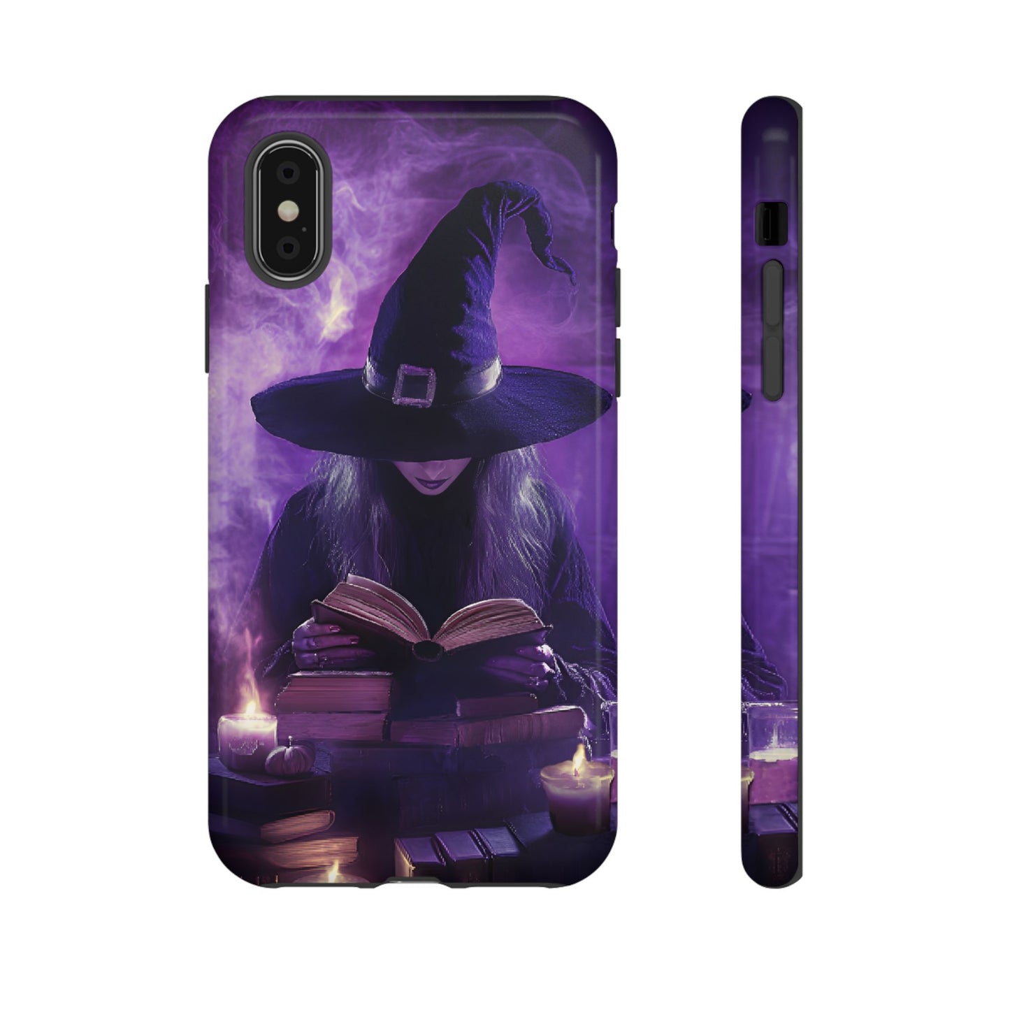 Witch Reading Book Phone Case - Witchy Halloween Phone Cases - iPhone 16 15 14 13 12 11, Samsung Galaxy & Google Pixel Phone Covers - Boo and Bewear