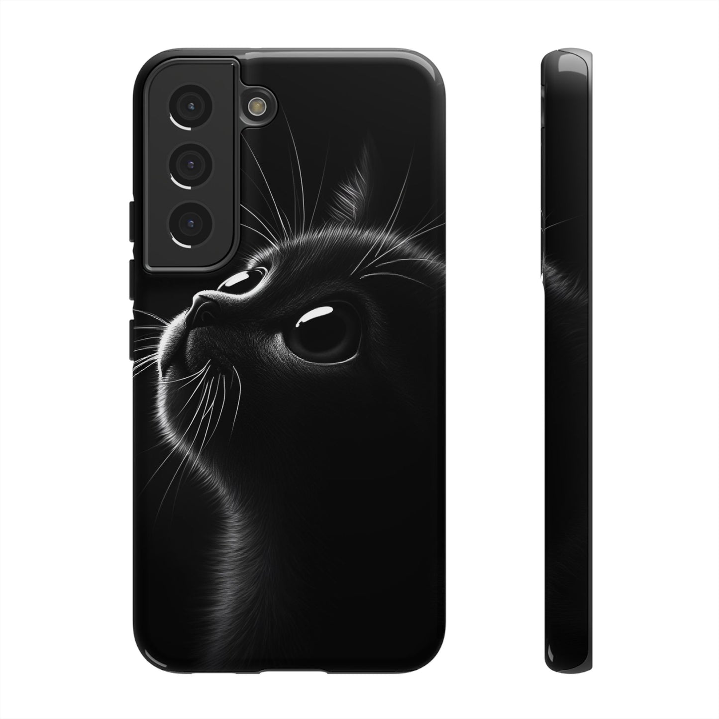 Cute Black Cat Phone Case - Cat Lover Phone Cases for iPhone 16 15 14 13 12 11, Samsung Galaxy & Google Pixel