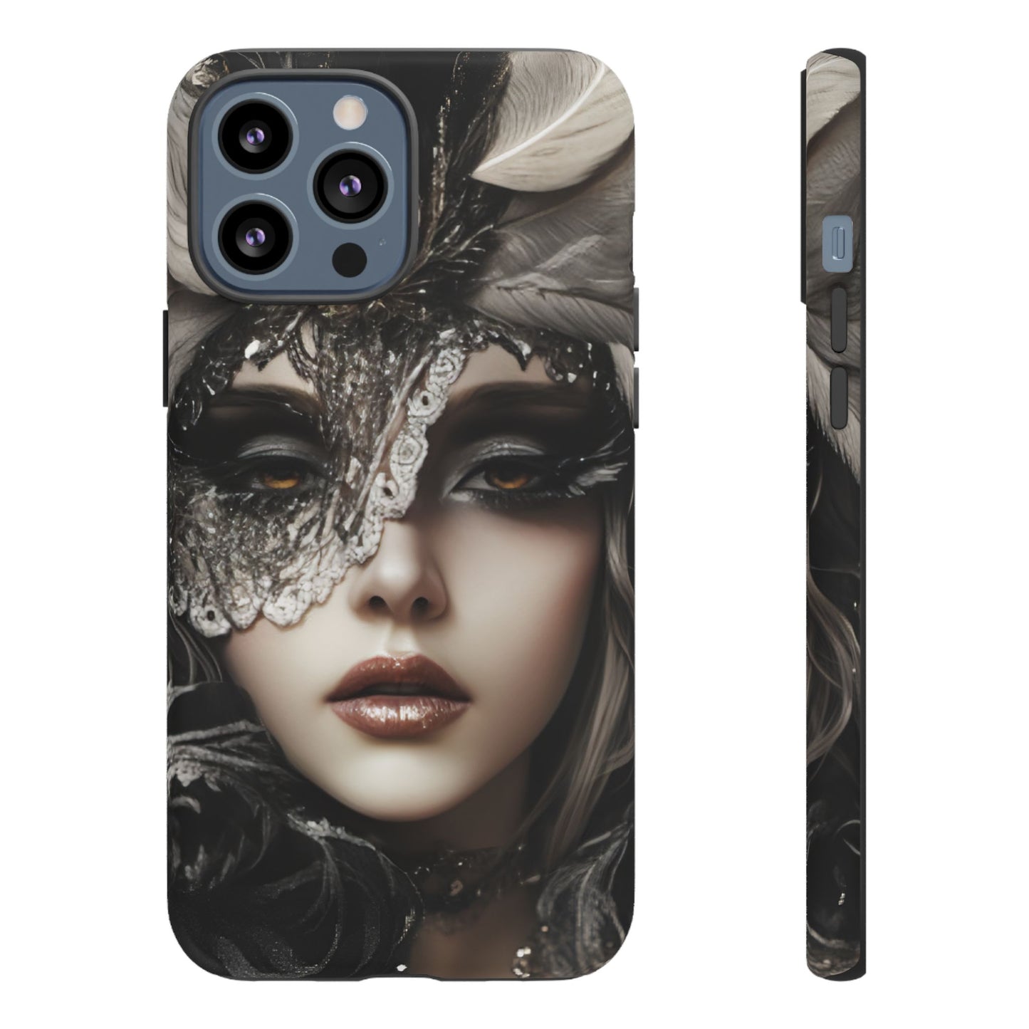 Goth Phone Case with Aesthetic Woman - iPhone 16 15 14 13 12 11, Samsung Galaxy & Google Pixel Phone Covers