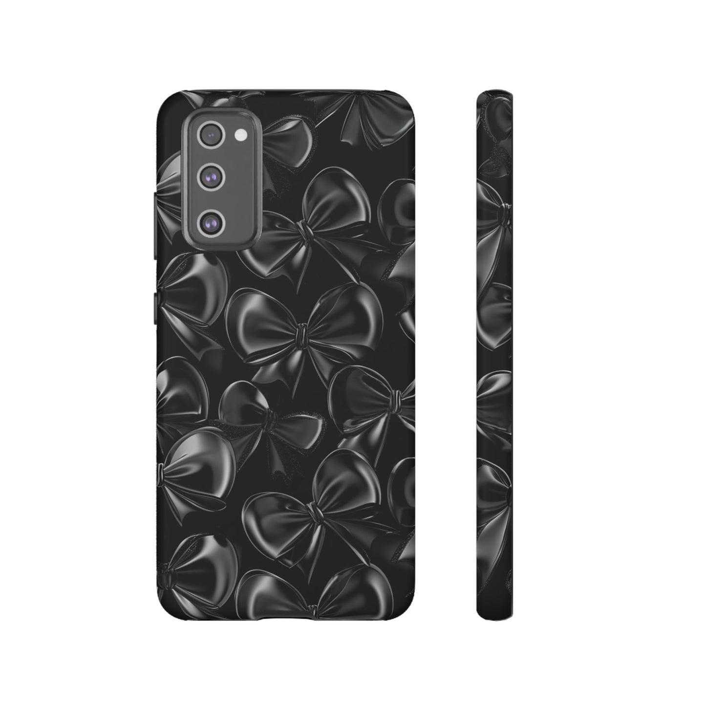 Black Bow Phone Case - Gothic Dark Coquette Phone Cover - iPhone 16 15 14 13 12 11, Samsung Galaxy & Google Pixel Phone Covers