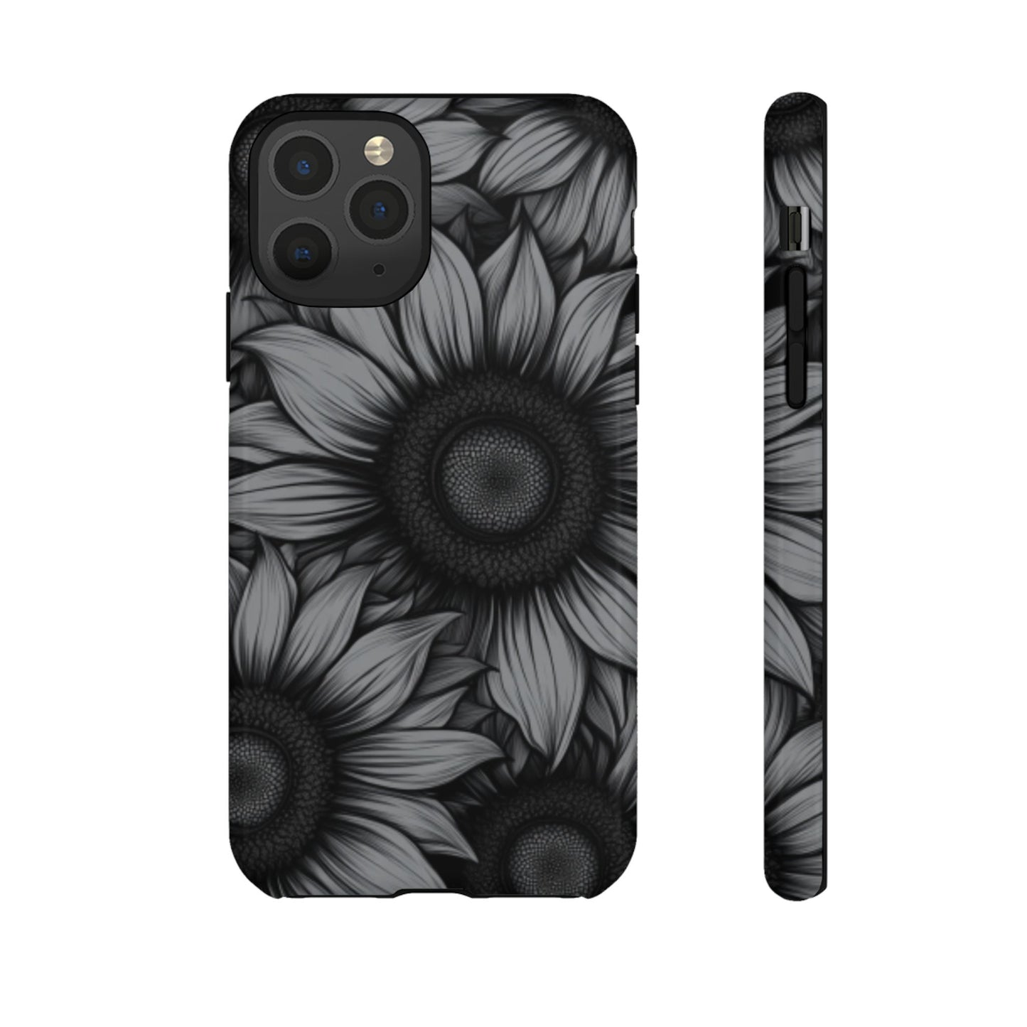 Sunflower Phone Case - Dark Gothic Floral Phone Cases - Phone 16 15 14 13 12 11, Samsung Galaxy & Google Pixel Phone Covers