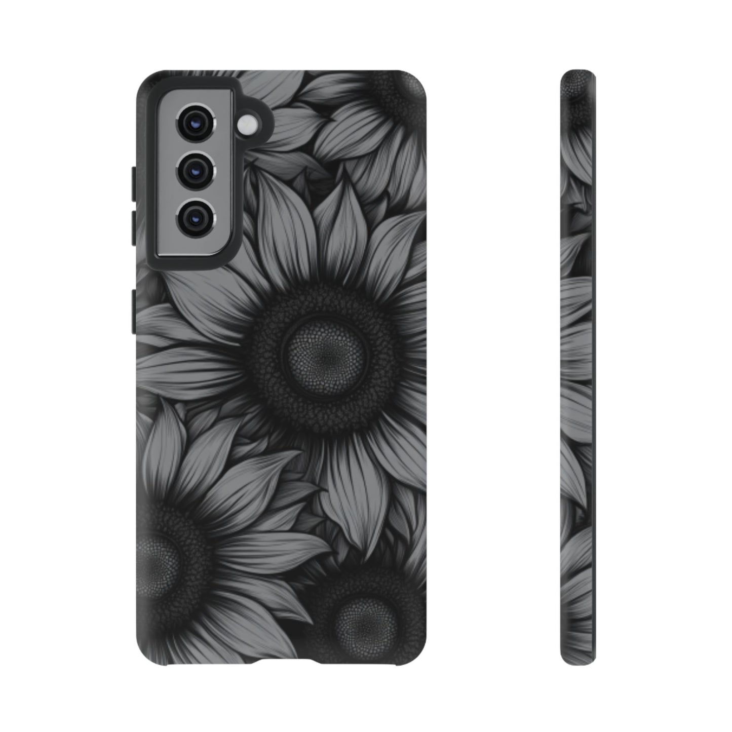 Sunflower Phone Case - Dark Gothic Floral Phone Cases - Phone 16 15 14 13 12 11, Samsung Galaxy & Google Pixel Phone Covers