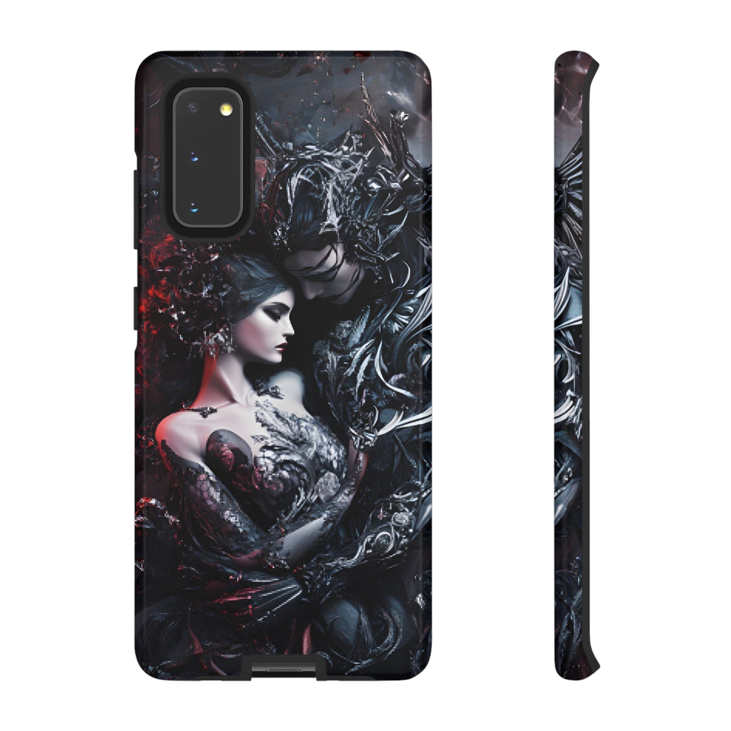 Gothic Couple Phone Case - Victorian Goth Valentine's Day Phone Cases - iPhone 16 15 14 13 12 11, Samsung Galaxy & Google Pixel Phone Covers - Boo and Bewear