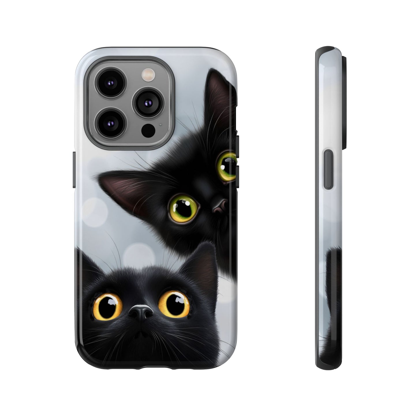 Cat Phone Case - Cute Black Cats Phone Cases for iPhone 16 15 14 13 12 11, Samsung Galaxy & Google Pixel