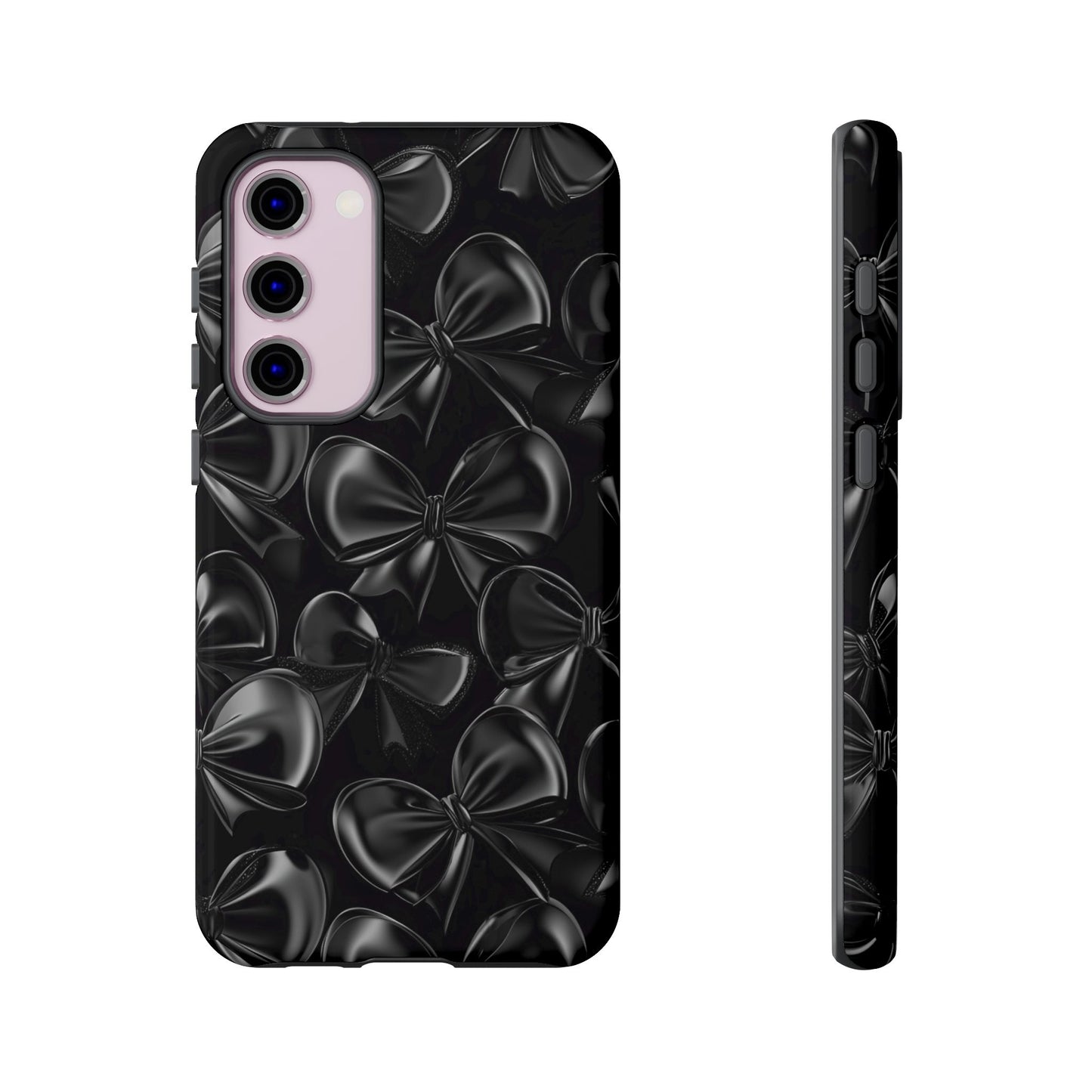 Black Bow Phone Case - Gothic Dark Coquette Phone Cover - iPhone 16 15 14 13 12 11, Samsung Galaxy & Google Pixel Phone Covers