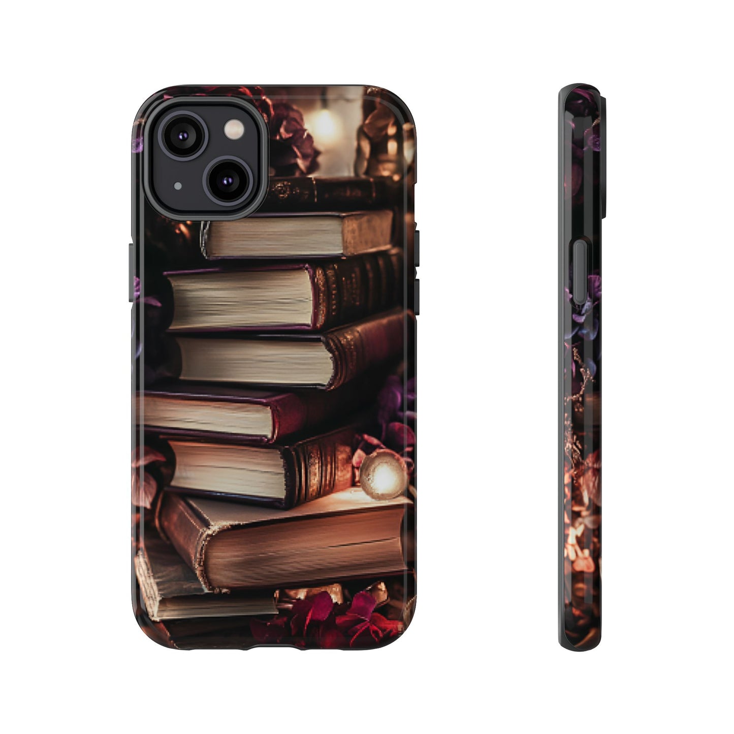 Book Lover Phone Case - Vintage Dark Academia Books - iPhone 16 15 14 13 12 11, Samsung Galaxy & Google Pixel Phone Covers